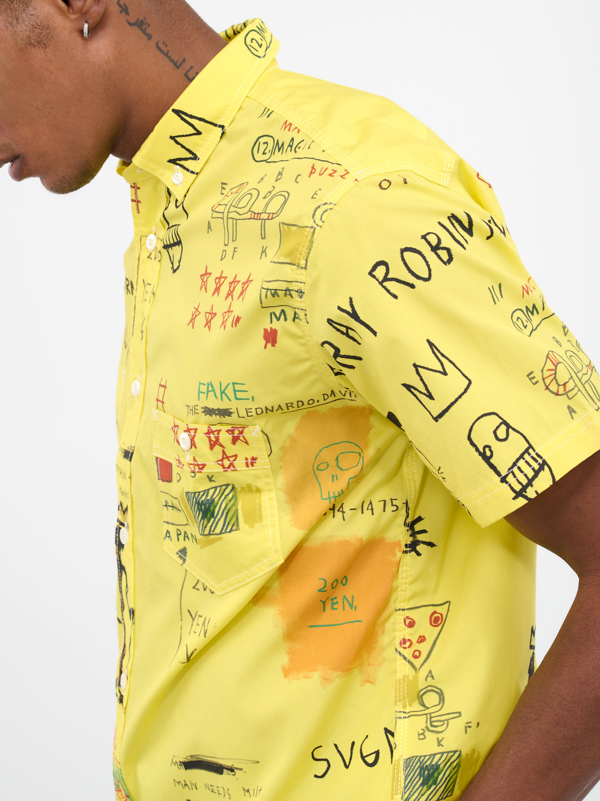 Jean-Michel Basquiat Shirt (K-B021-051-YELLOW)