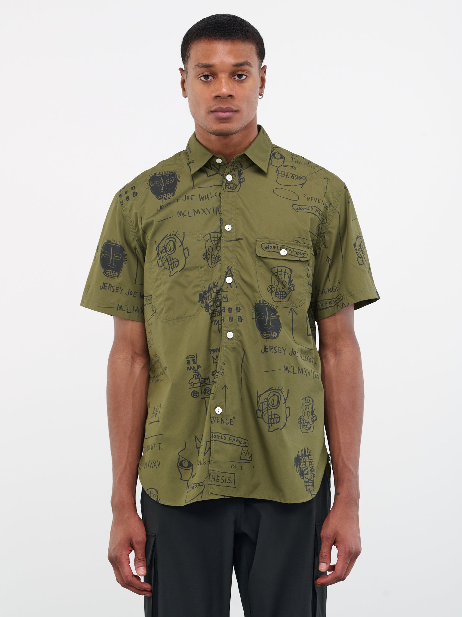 Jean-Michel Basquiat Shirt (WK-B023-051-GREEN) Jean-Michel Basquiat Shirt (WK-B023-051-GREEN)