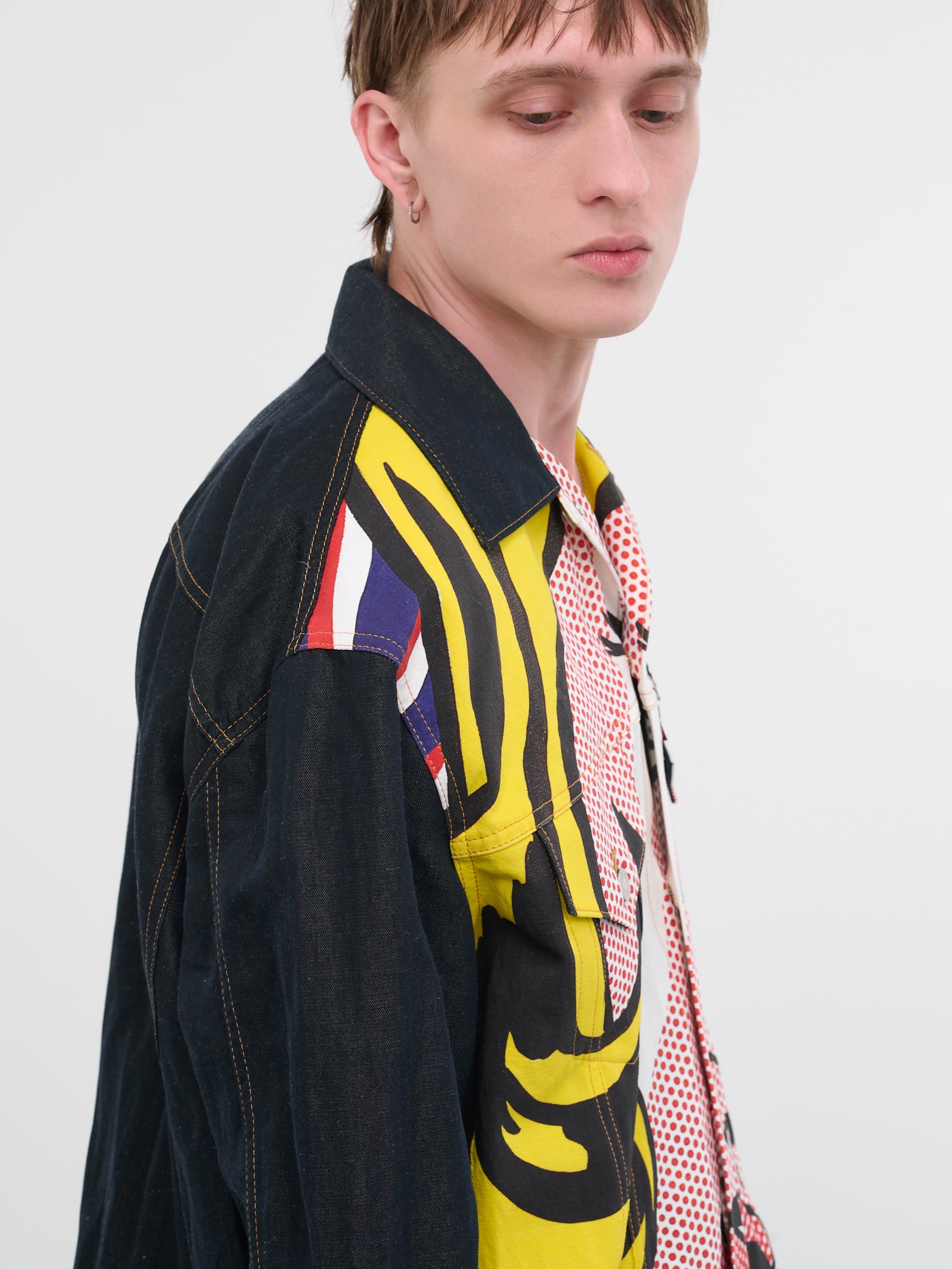 Denim jacket for boys yellow hot sale