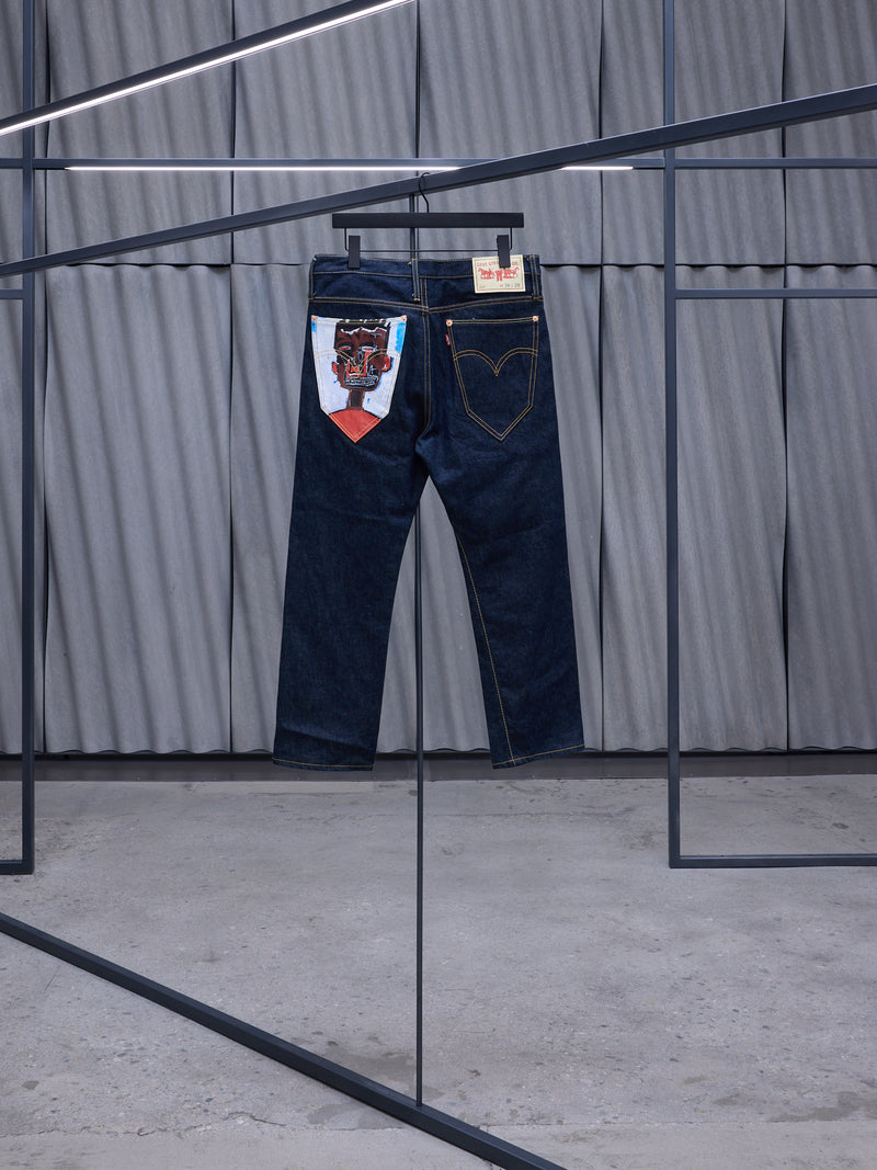 Basquiat Levi's Jeans (WK-P208-051-INDIGO-WHITE-BROWN)