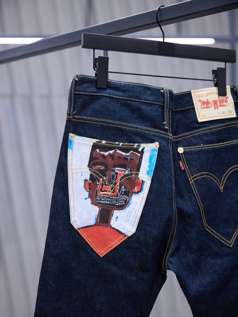 Basquiat Levi's Jeans (WK-P208-051-INDIGO-WHITE-BROWN)