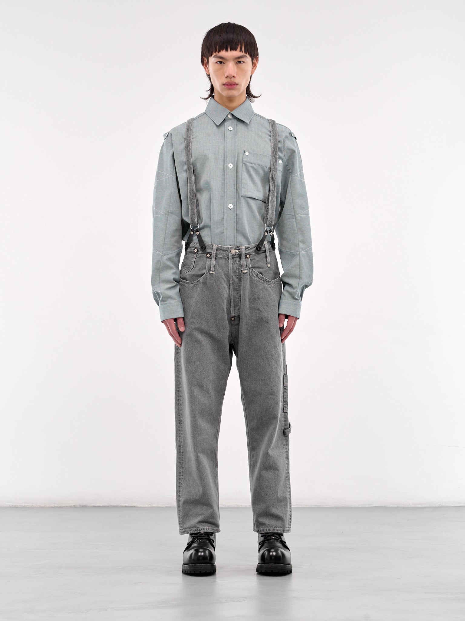 Suspender Jeans (WO-P201-GREY)