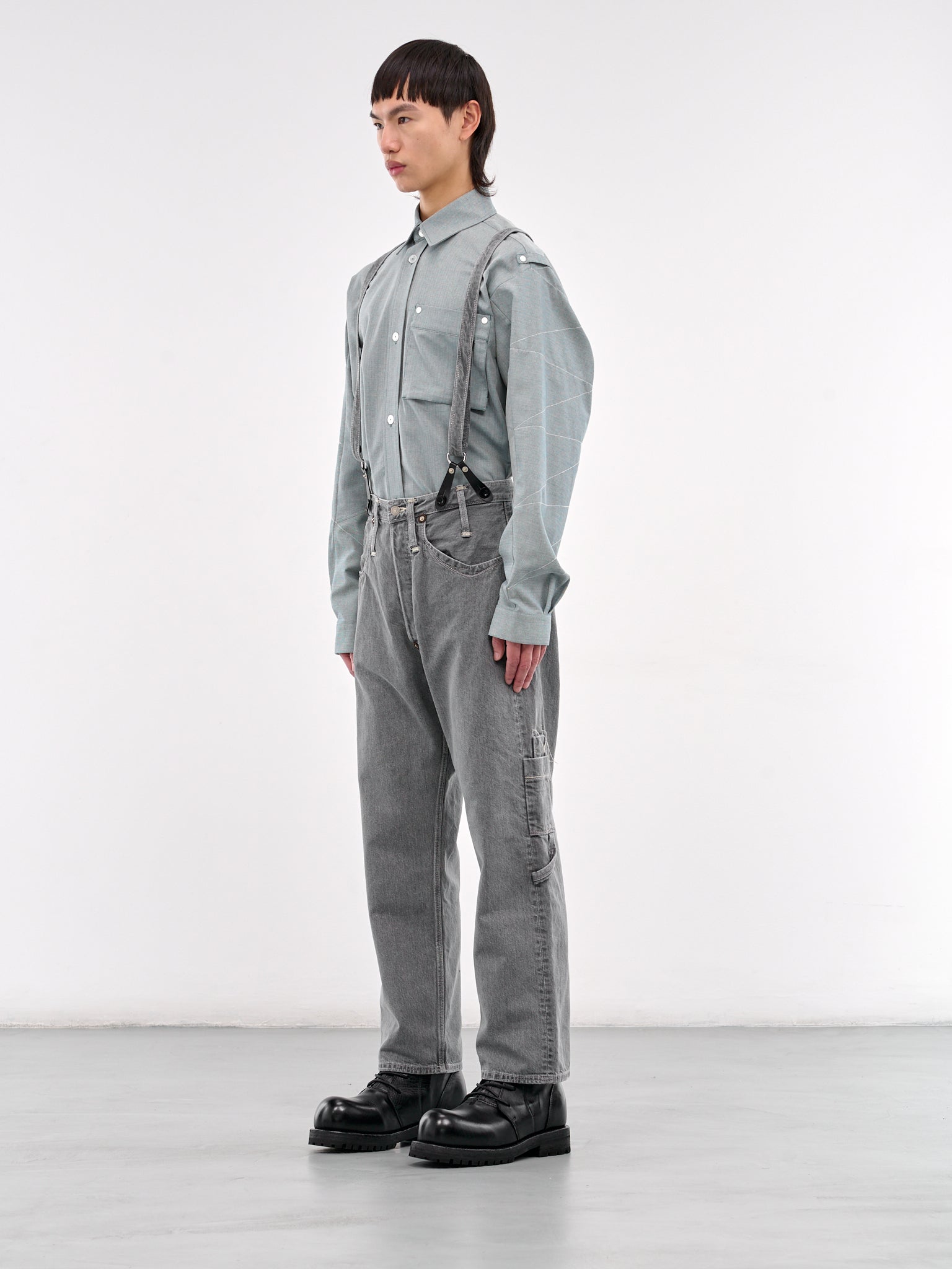 Suspender Jeans (WO-P201-GREY)