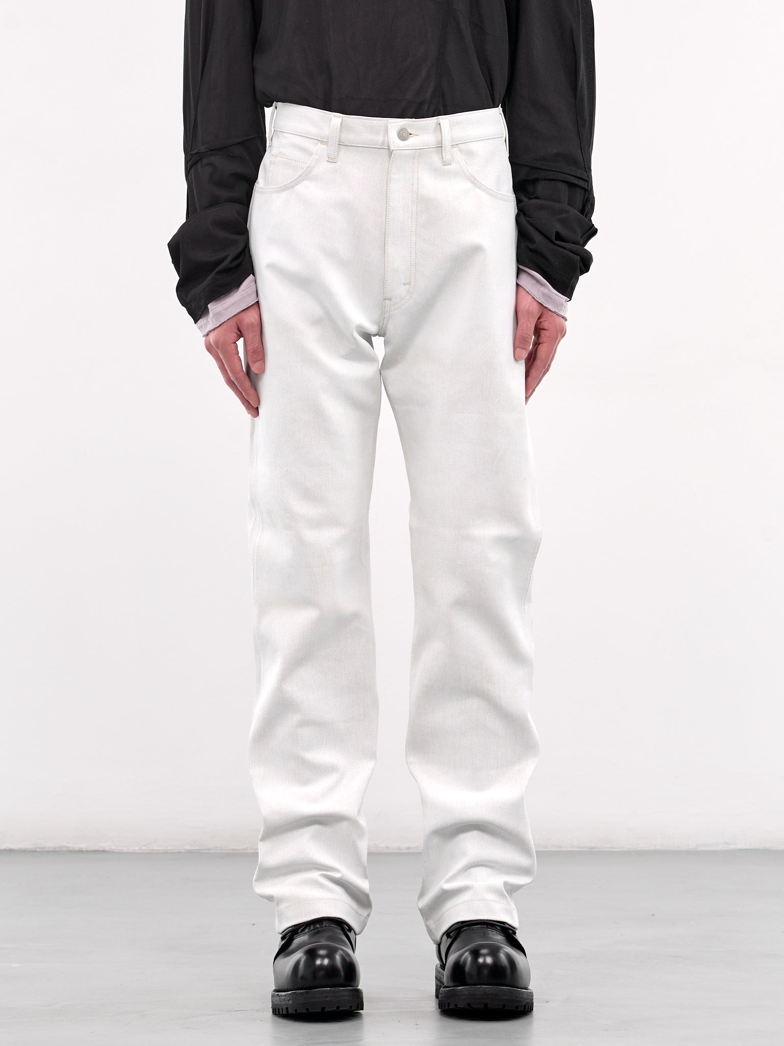 Levi's Straight Leg Jeans (WO-P214-OFF-WHITE)