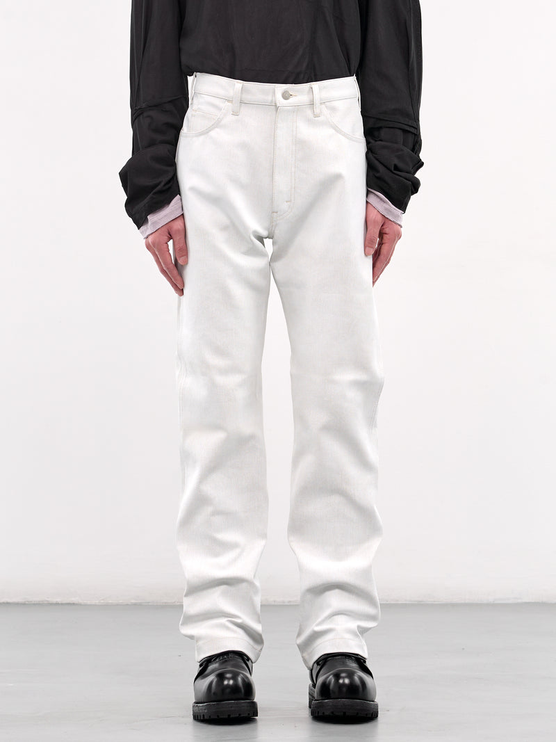 Levi's Straight Leg Jeans (WO-P214-OFF-WHITE)