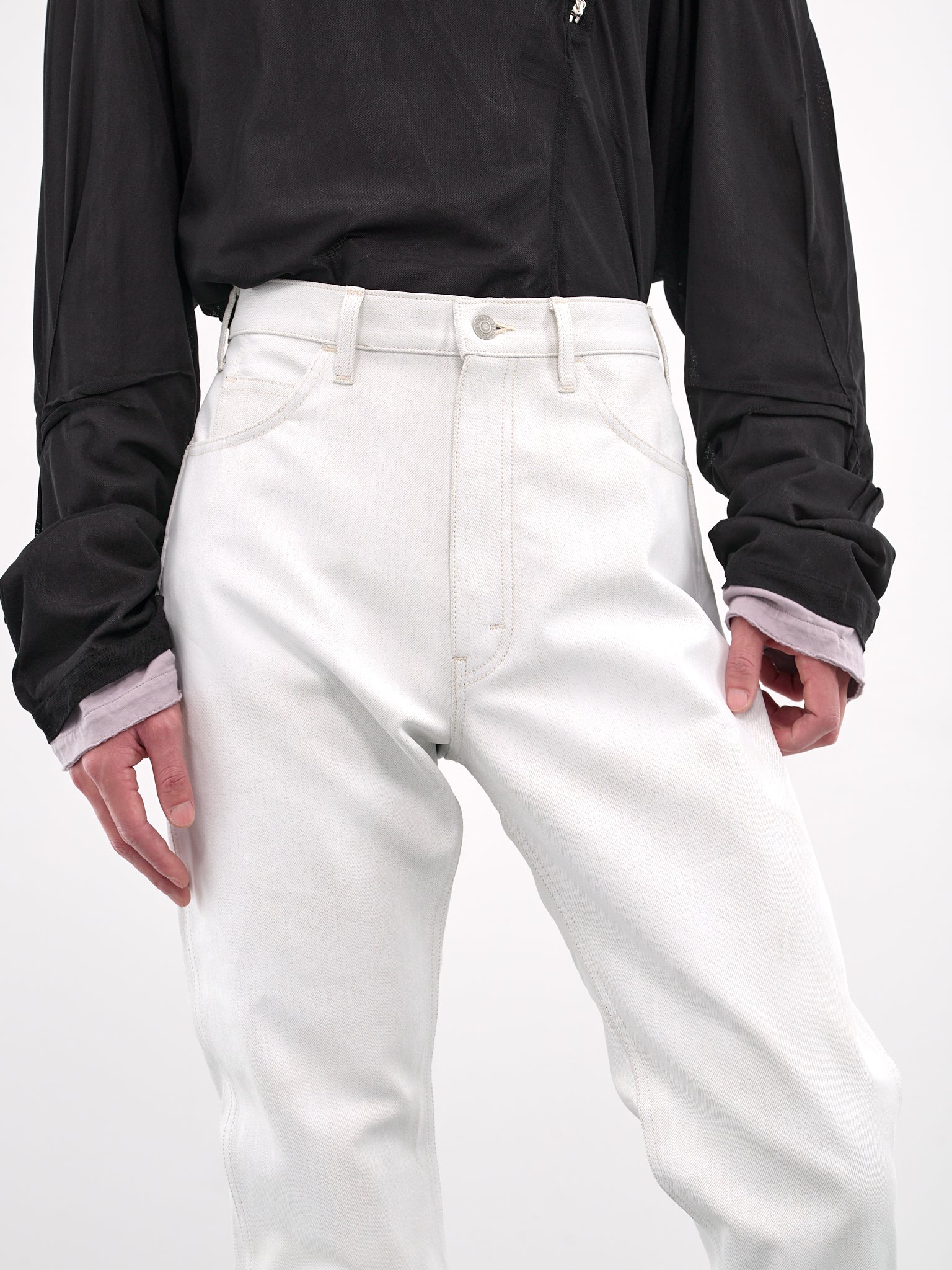Levi's Straight Leg Jeans (WO-P214-OFF-WHITE)