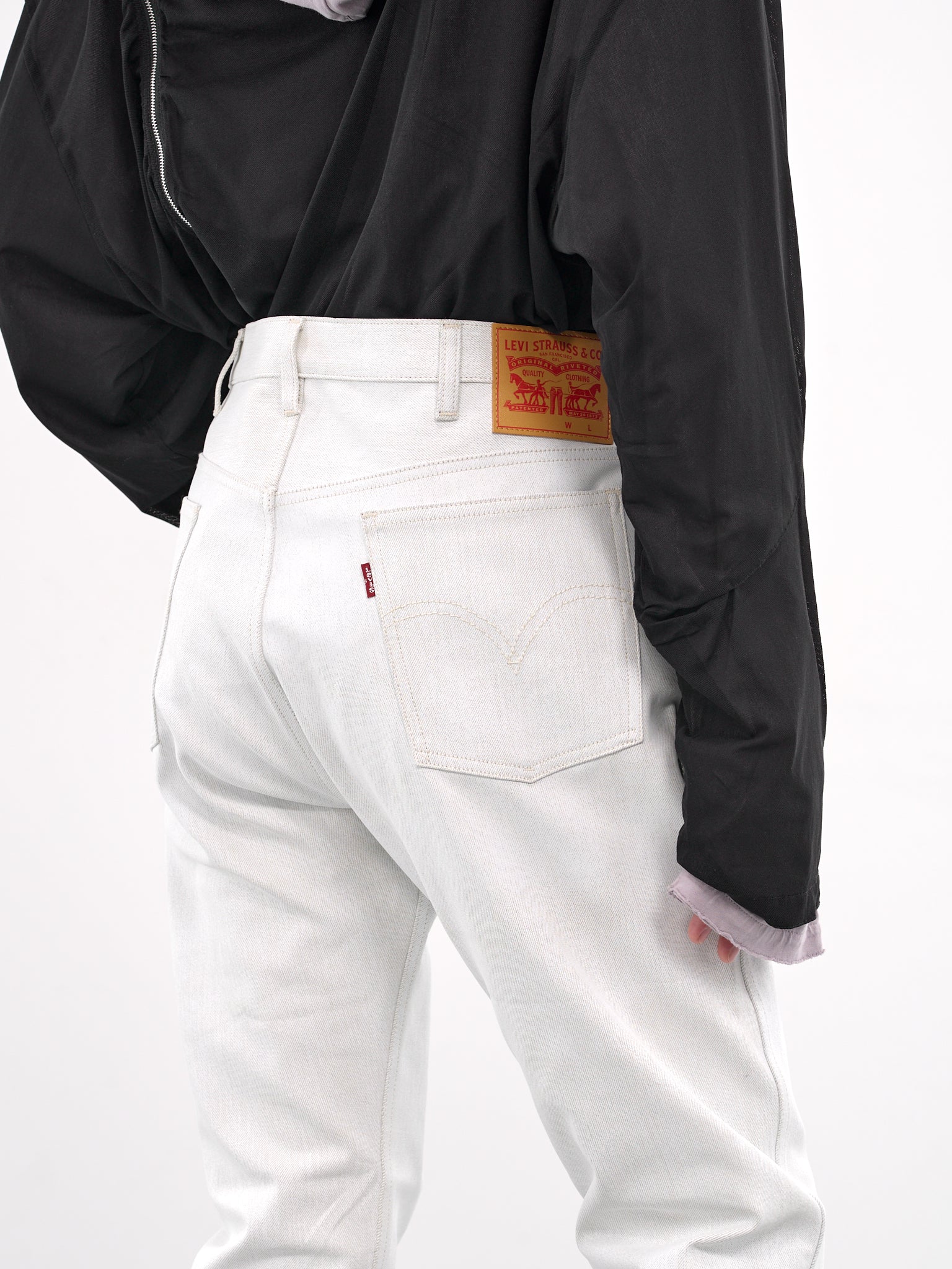 Levi's Straight Leg Jeans (WO-P214-OFF-WHITE)