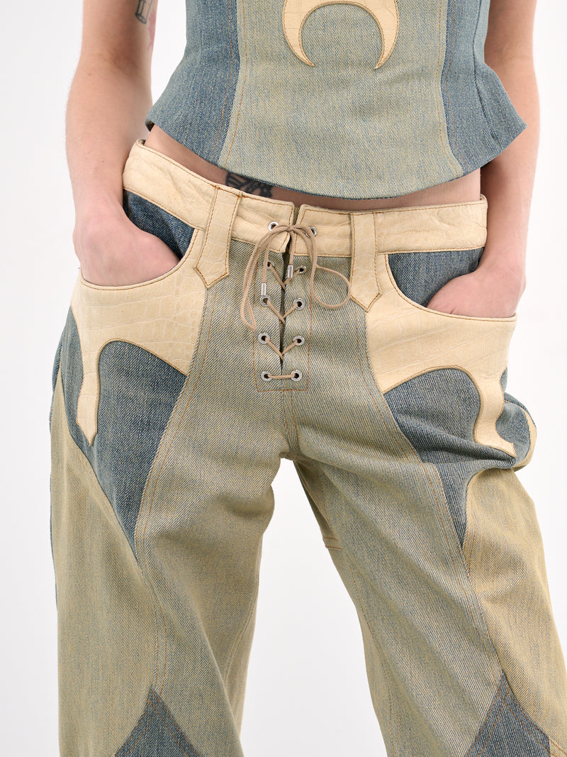 Regenerated Denim Jeans (WPA152A-UDEN0011-SAND)