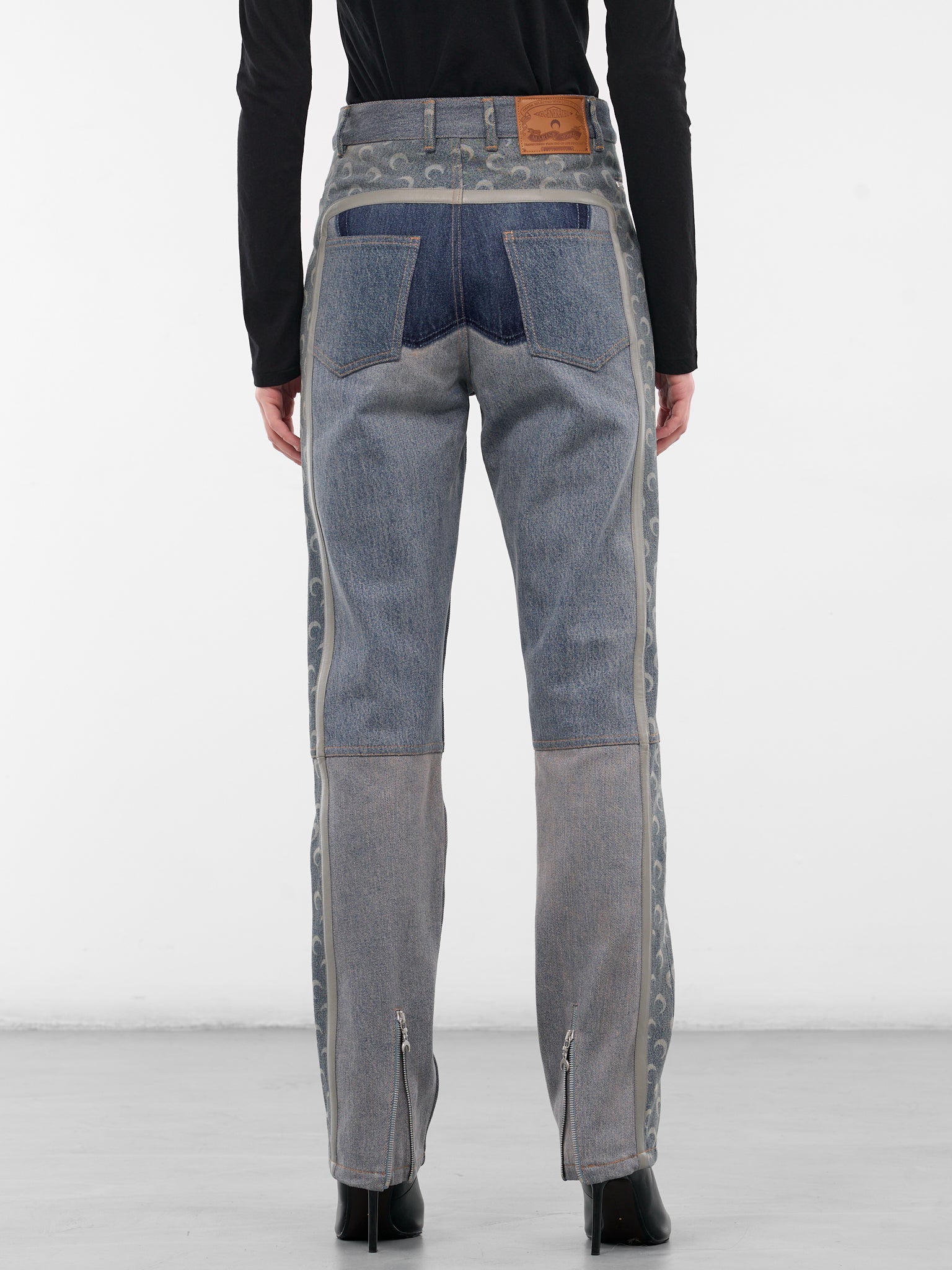 Blue Regenerated Monogram Denim Jeans (WPA168AUDEN0012-LIGHT-SAND)