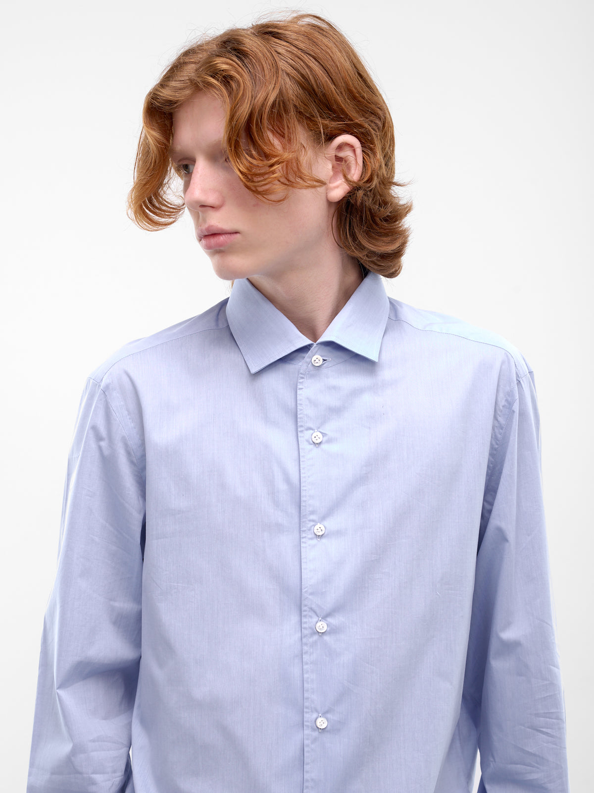 Saxe Button-Up Shirt (WQ-B015-S26-SAXE)