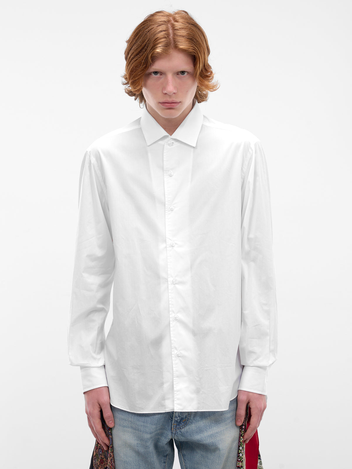 White Button-Up Shirt (WQ-B015-S26-WHITE)
