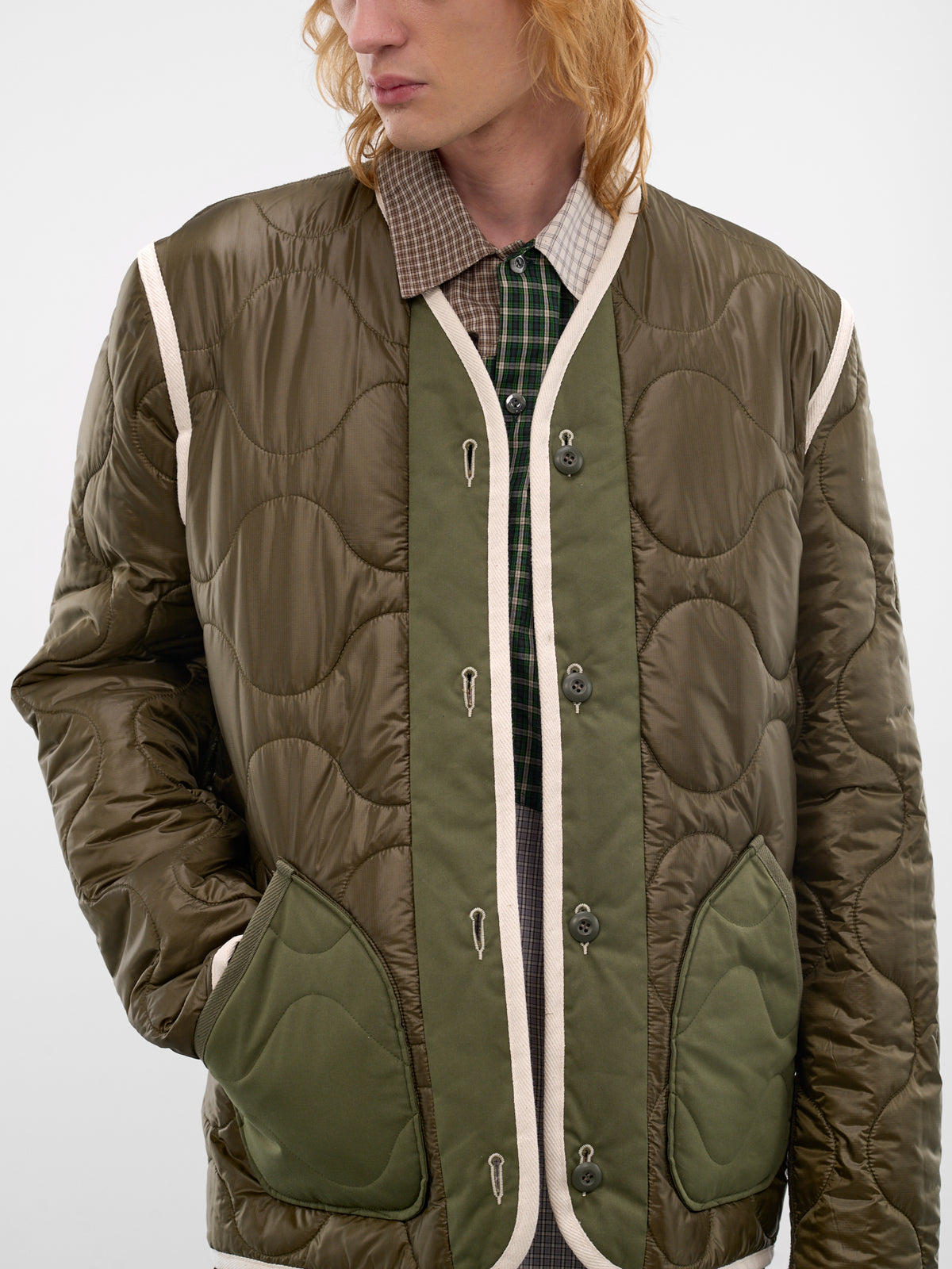 Beige Butterfly & Flower Quilted Jacket (WQ-J026-S26-BEIGE)