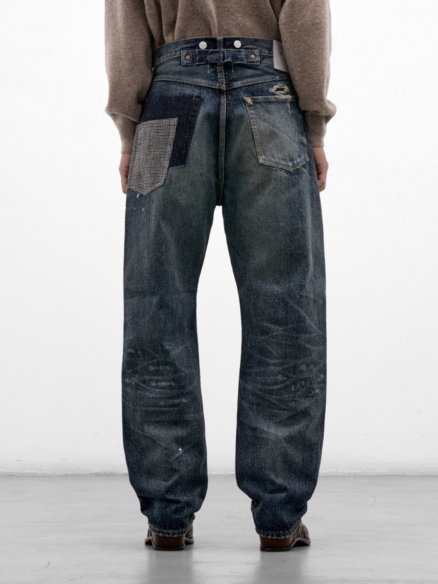 Blue Repaired Denim Jeans (WR-P907-W26-MULTI)
