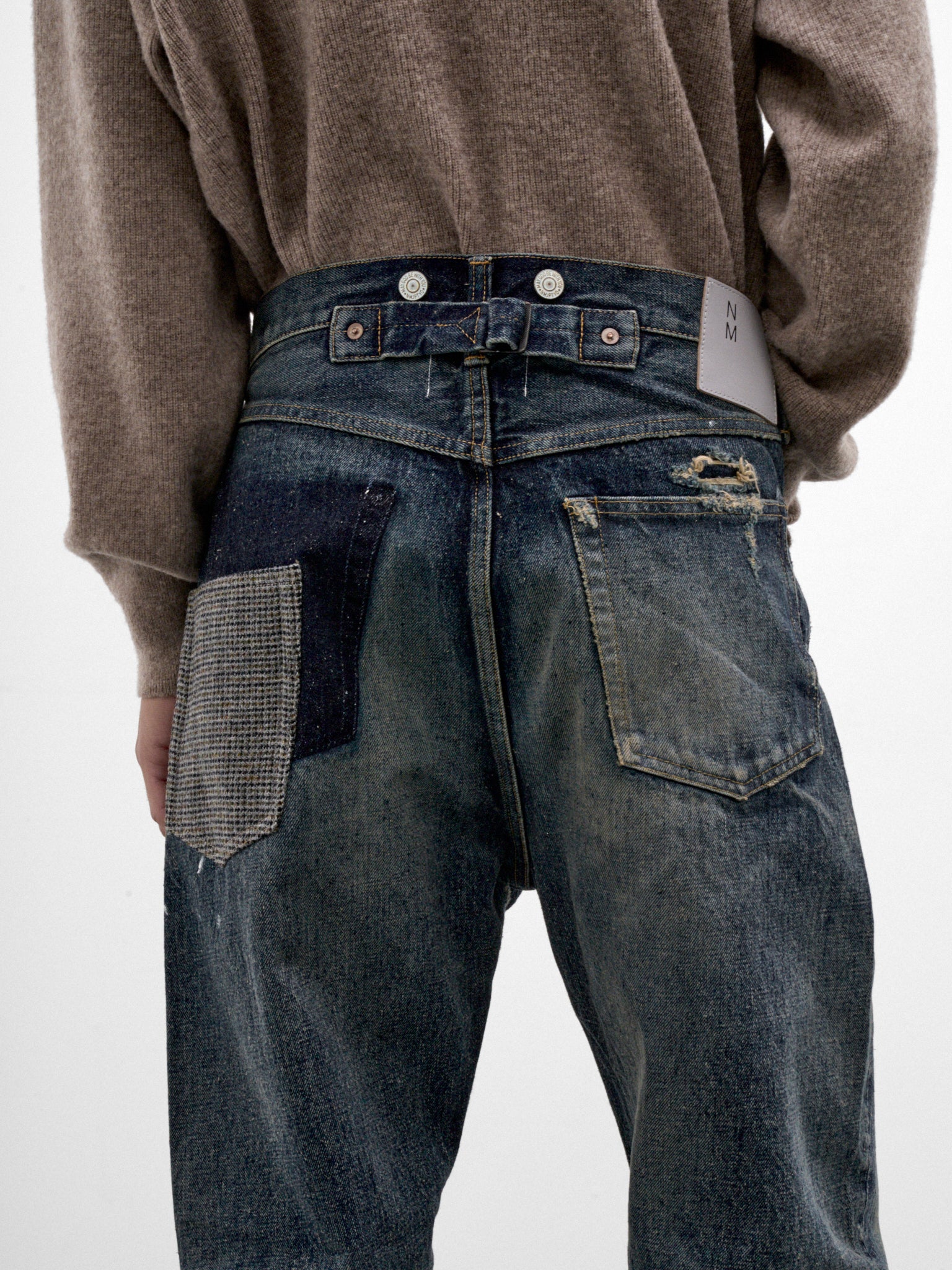 Blue Repaired Denim Jeans (WR-P907-W26-MULTI)