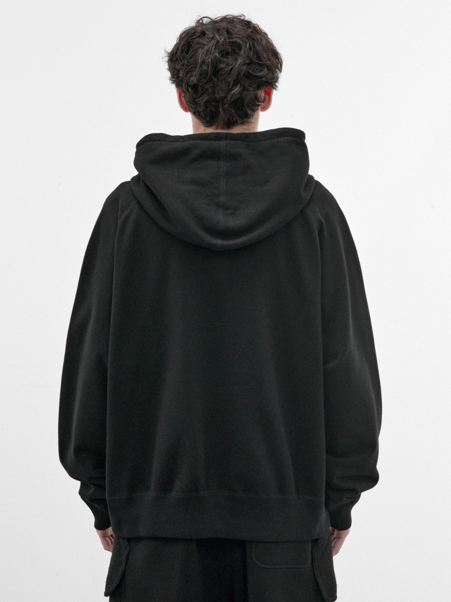Black Cotton Pocket Hoodie (WR-T905-100-BLACK)