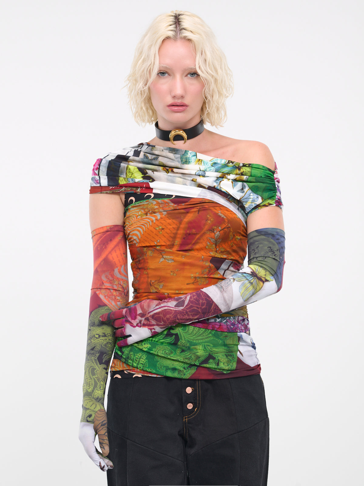 Scarf-Print Gloves (WSA024-CJER0016-MU00-MULTICOLO)