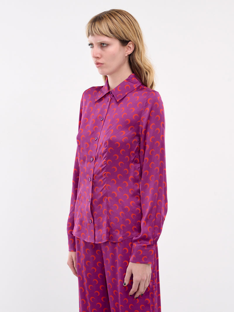 Moon Print Blouse (WSI023A-CWOV0035-VIOLET)