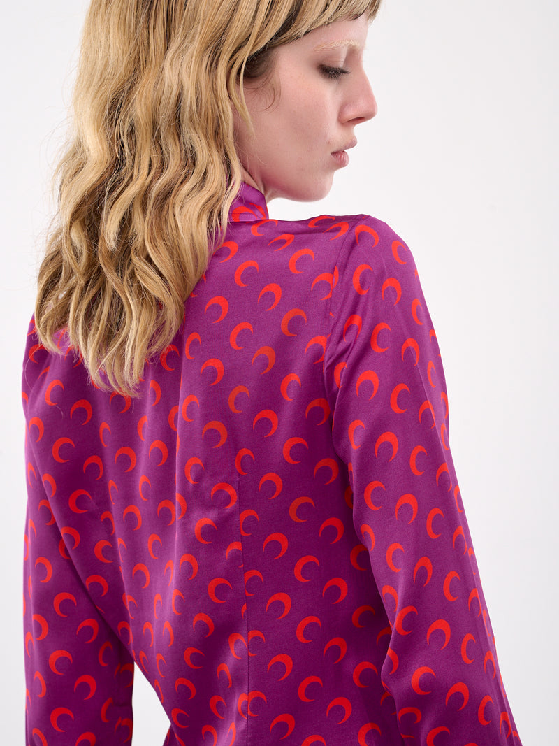 Moon Print Blouse (WSI023A-CWOV0035-VIOLET)