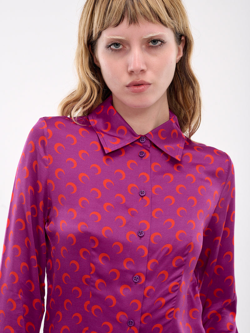 Moon Print Blouse (WSI023A-CWOV0035-VIOLET)