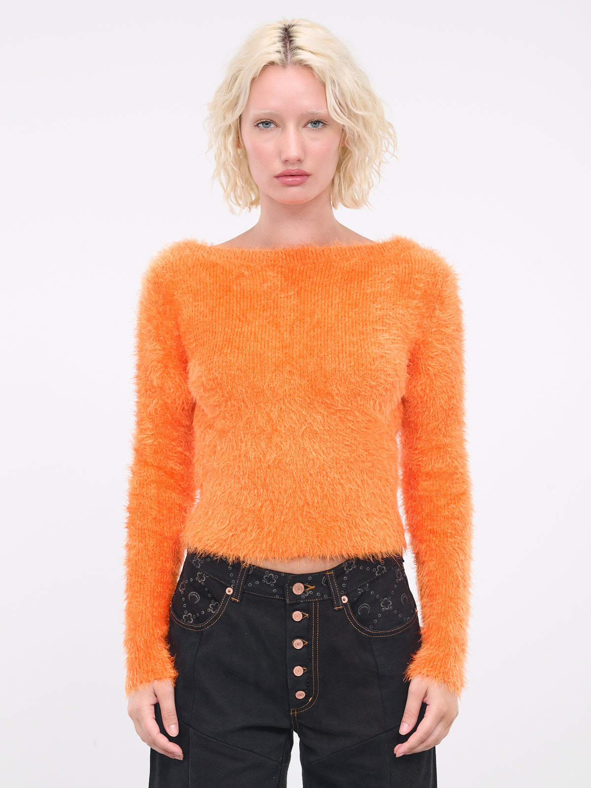 Puffy Knit Pullover (WST010-CKNI0031-OR10-ORANGE-MU)