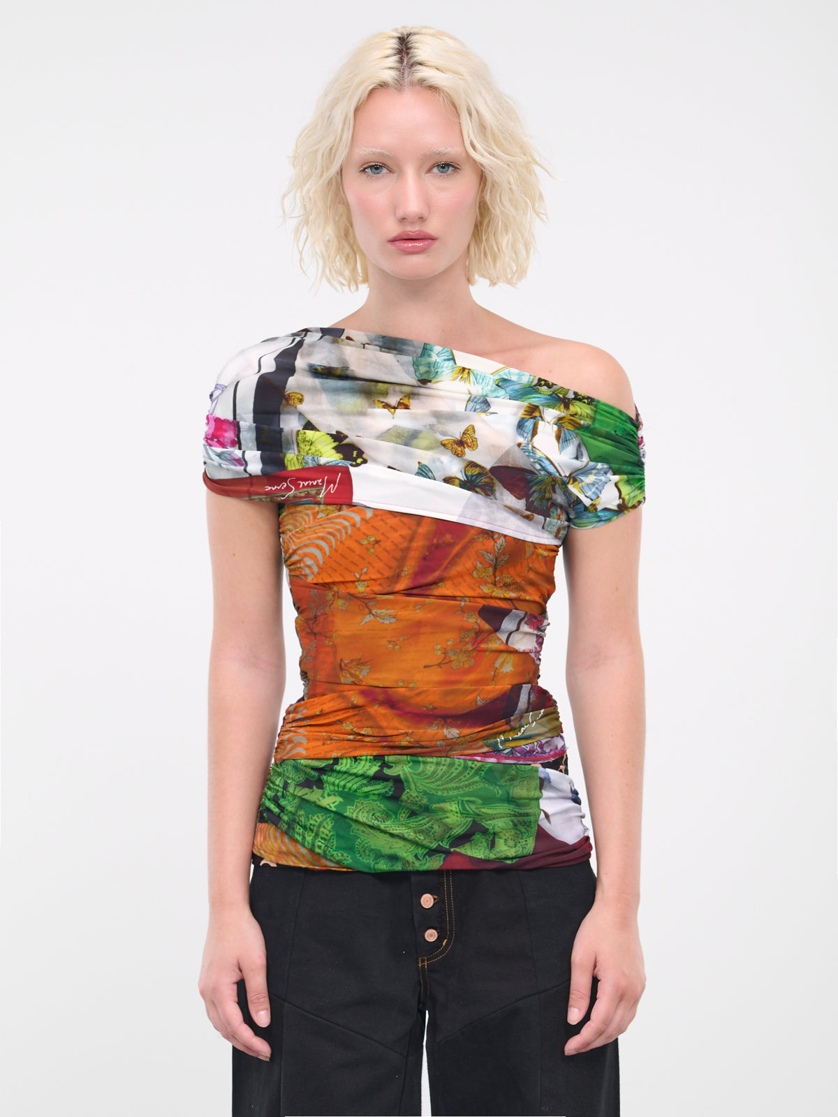 Shelter Off-shoulder Top (WTO007-CJER0016-MU00-MULTI)