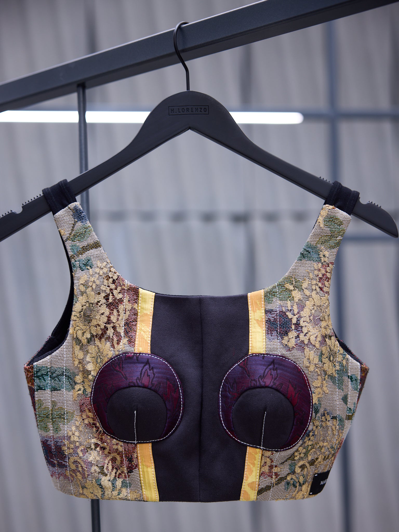 Regenerated Patchwork Tapestry Bustier (WTO031-DWOV0010-MU00-MULTI)