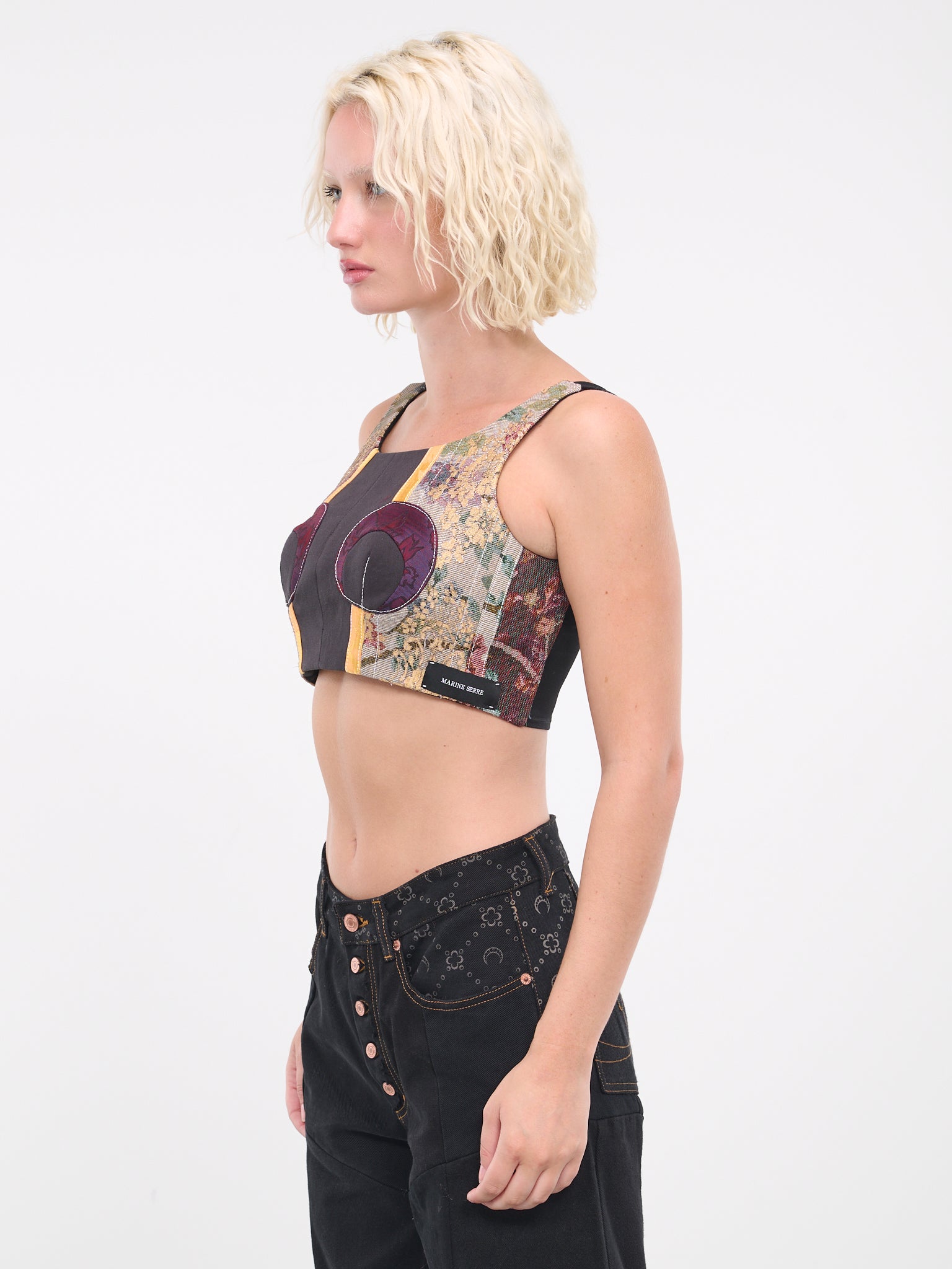 Regenerated Tapestry Bustier (WTO031-DWOV0010-MU00-MULTI)