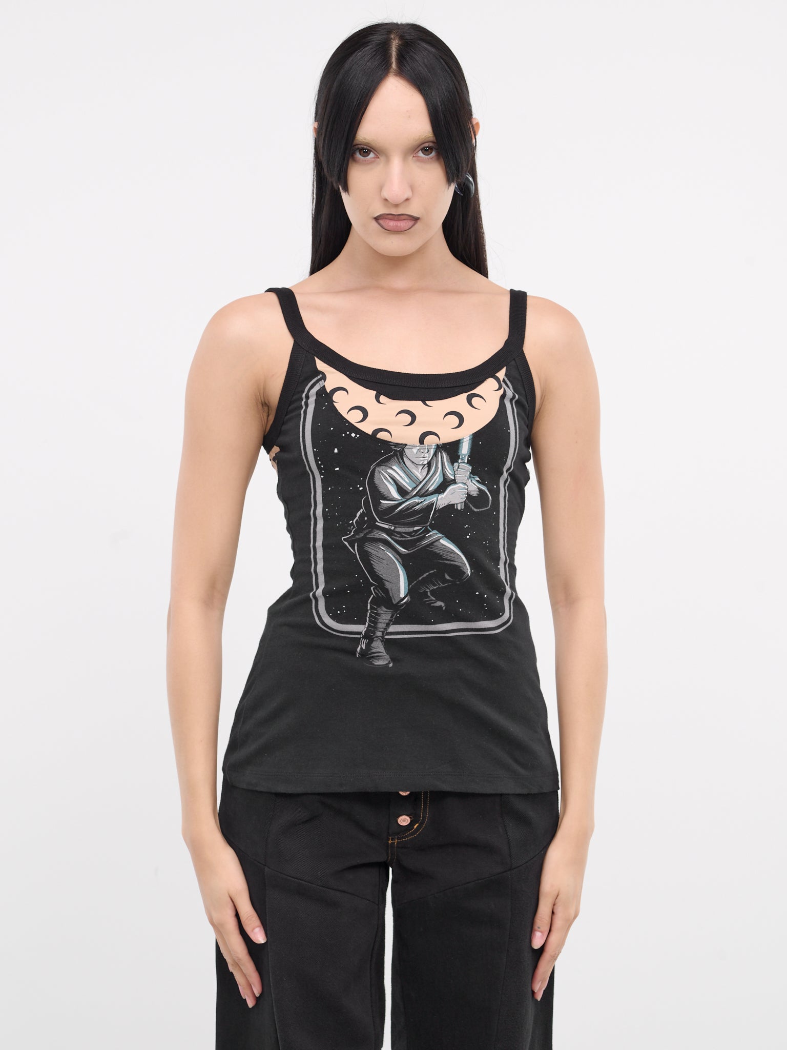 Regenerated Graphic Tank Top (WTT004-UJER0003-BLACK)