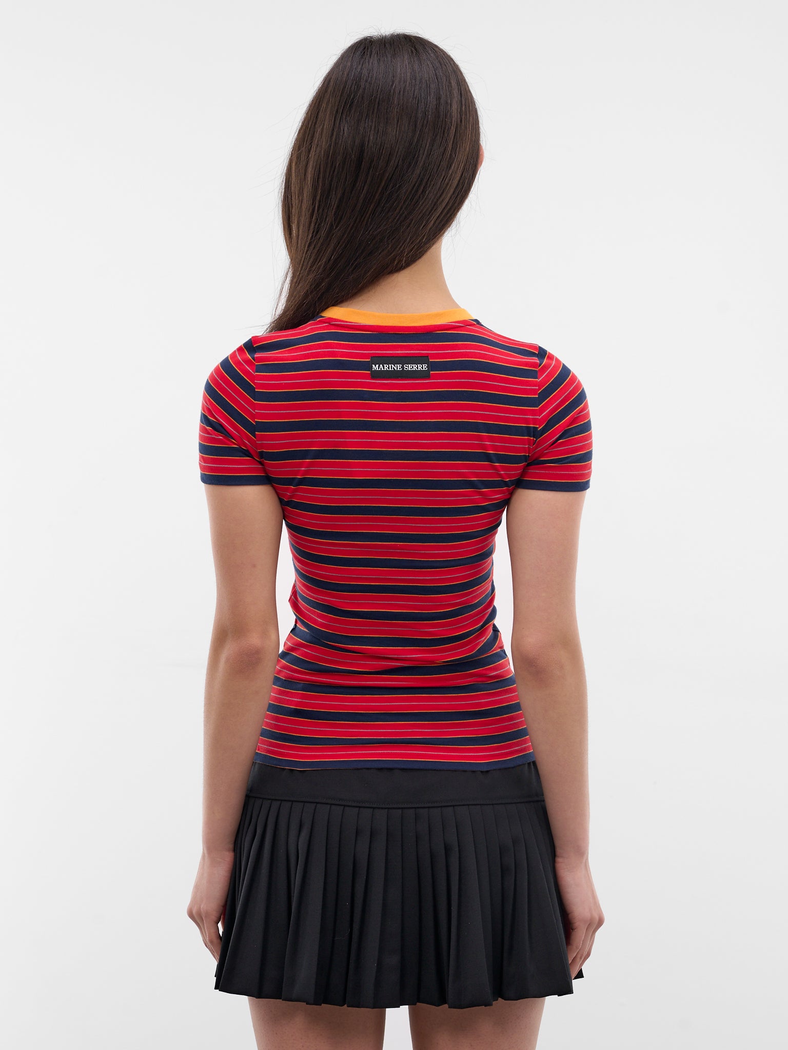 Striped Moon Logo Baby Tee (WTT012ADJER0010-RED)