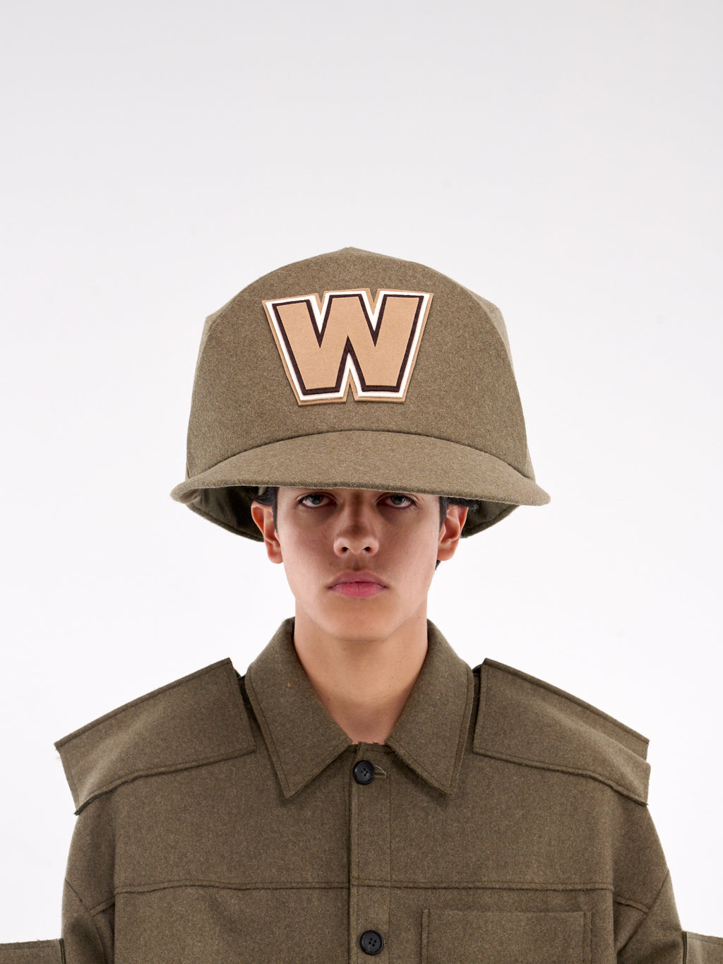 Moschino Baseball Cap Too Big Moschino Logo Nylon Jacquard Cap