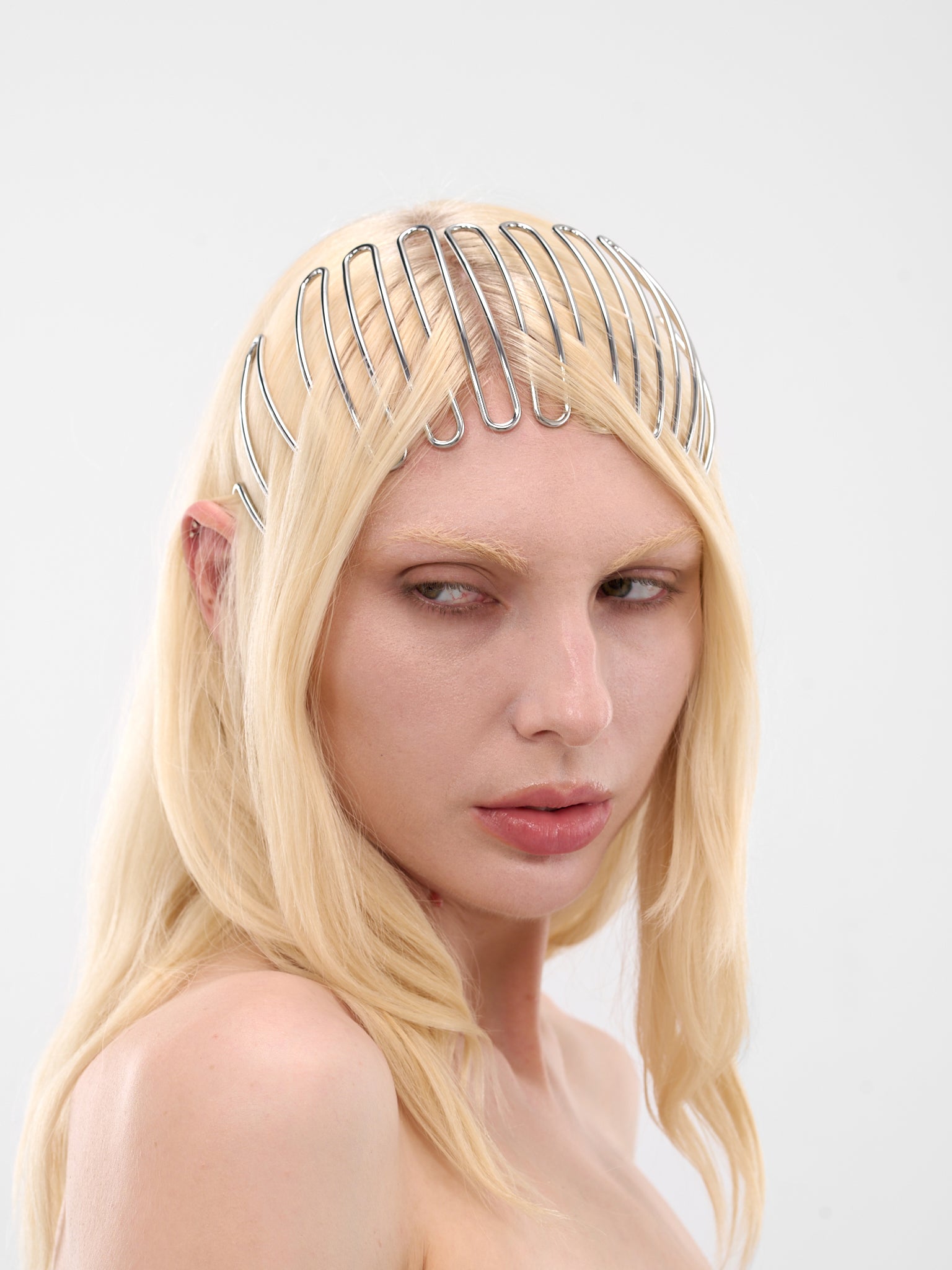 Silver Volt-D Brass Headband (X10626-P8823-HB400-METALLIC-SI)