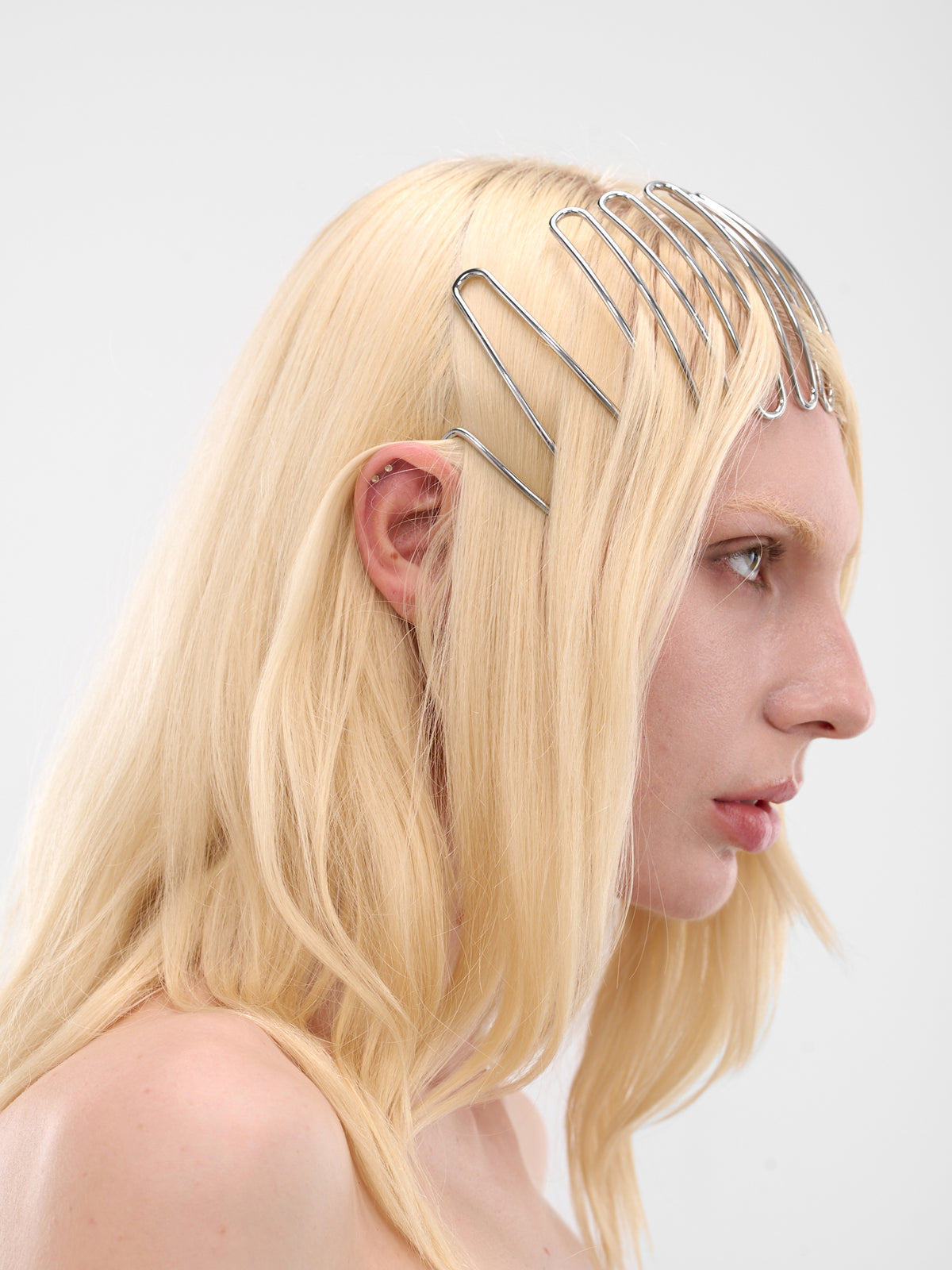 Silver Volt-D Brass Headband (X10626-P8823-HB400-METALLIC-SI)