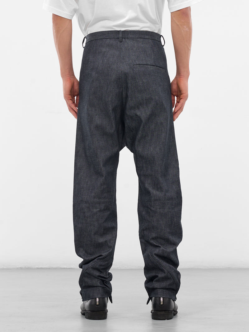 Indigo Drop Crotch Denim Trousers (XD2-05-INDIGO)
