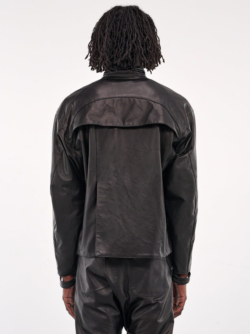Leather Flight Jacket (XJ17-05-BLACK-LUSTER)