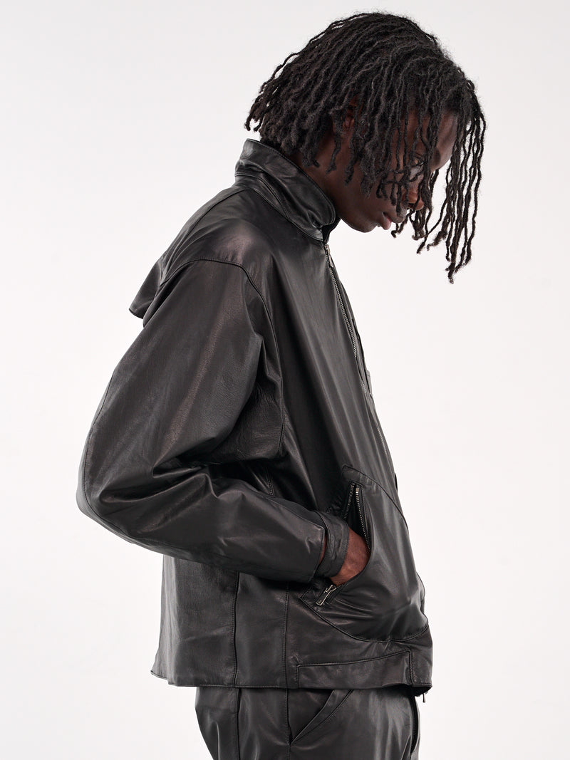 Leather Flight Jacket (XJ17-05-BLACK-LUSTER)