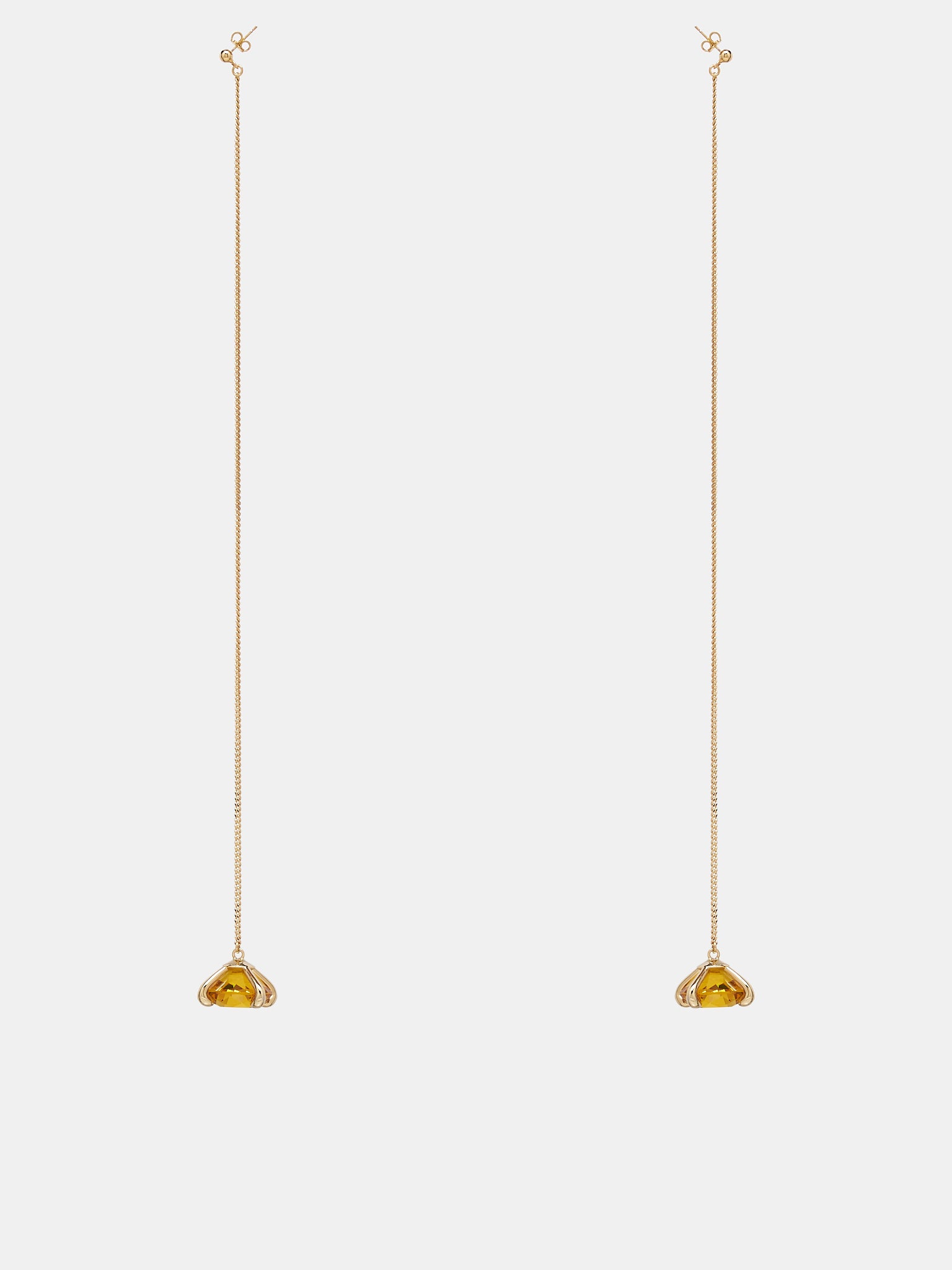 XL Stone Pendant Earrings (XLSTONE-LONG-PENDANT-GOLD)