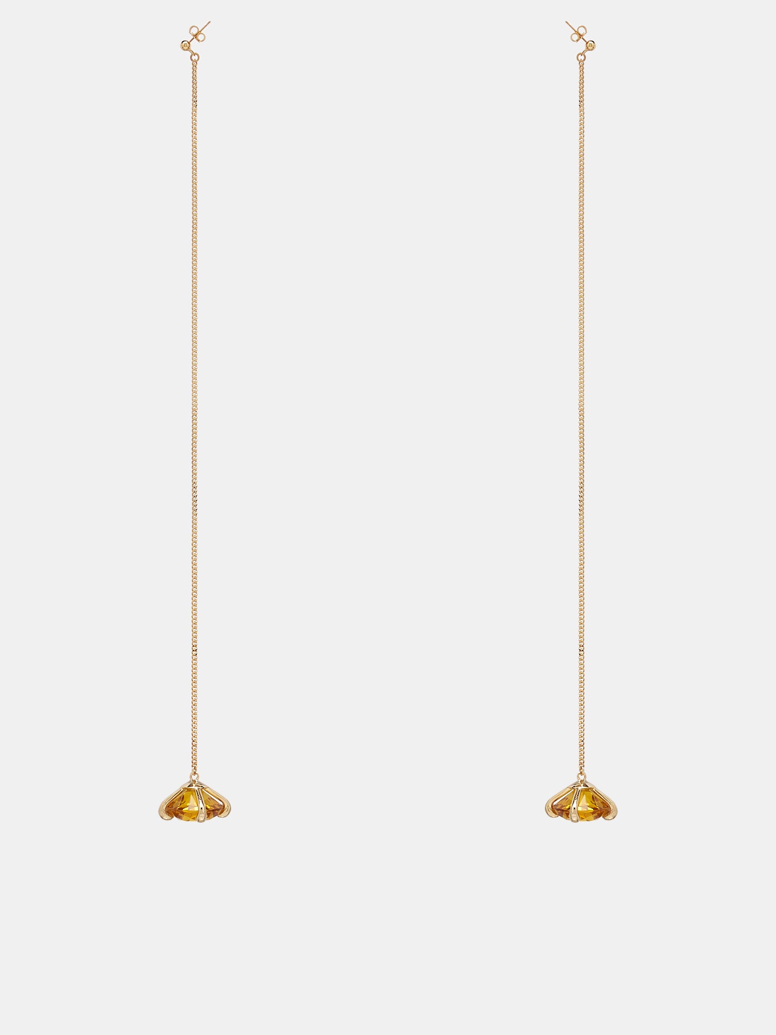 XL Stone Pendant Earrings (XLSTONE-LONG-PENDANT-GOLD)