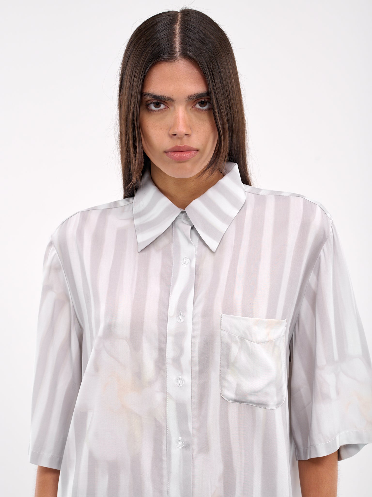 Sunny Button Up Shirt (XX3940-SUNNY-NAVY-FLOWER-STRIP)