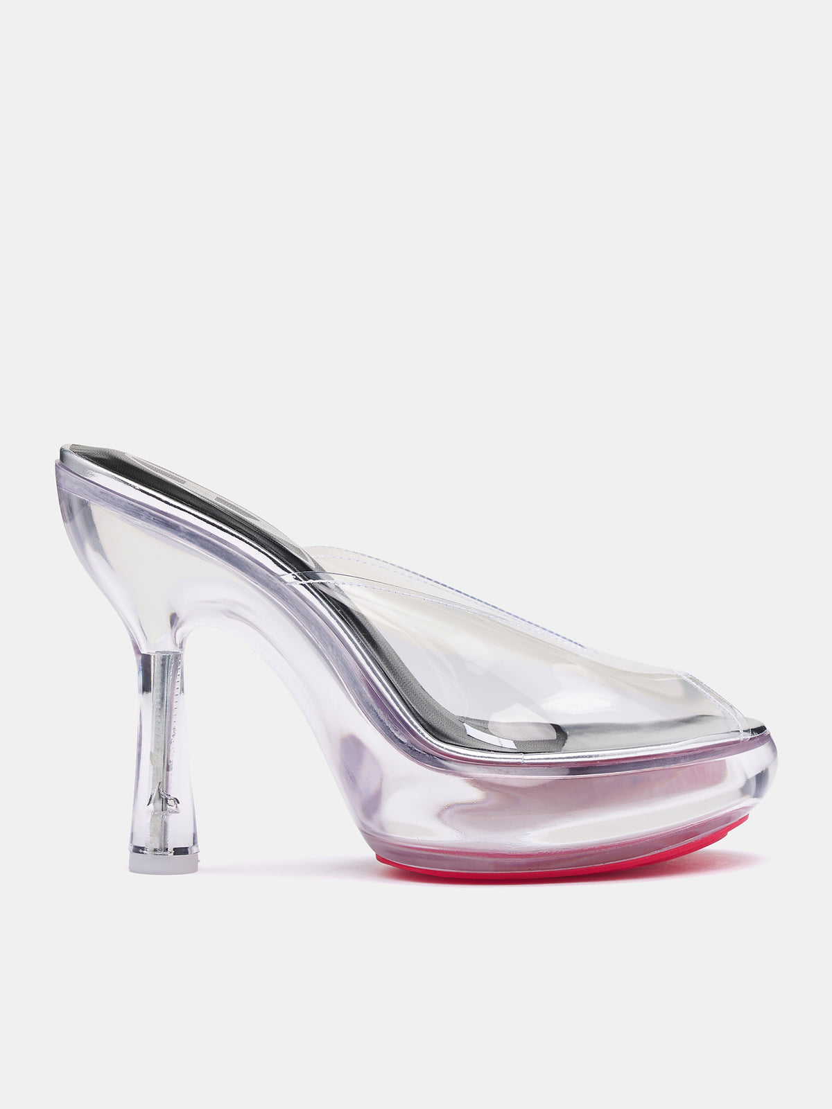 D-Lake Platform Sdl Heels (Y03665-P8256-TRANSPARENT-SILVE)