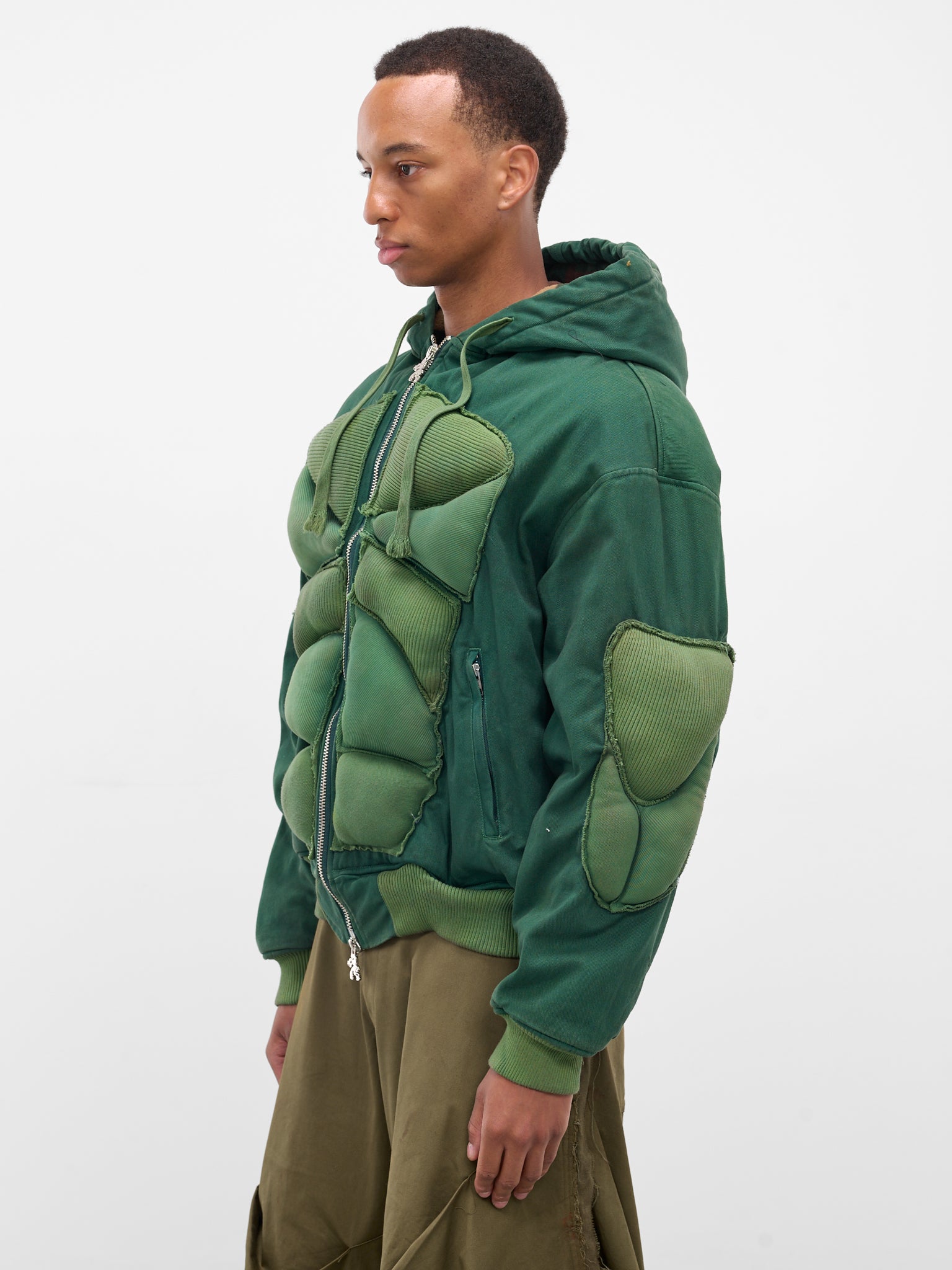 Green 99 Strength Padded Hoodie (YAW25-DN-HOOD-99-BOTTLE-GREEN)