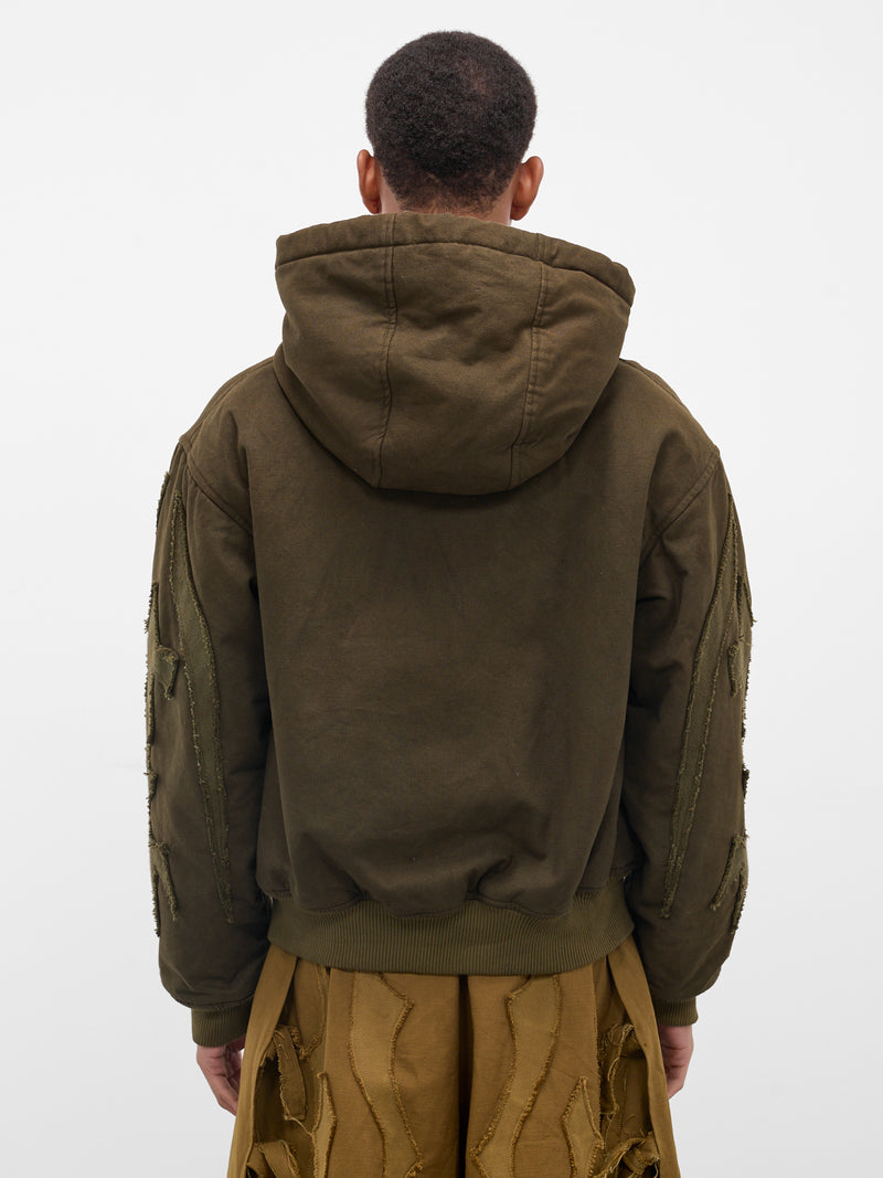 Khaki Graphic Antler Winter Hoodie (YAW25-DO-HOOD-KHAKI)