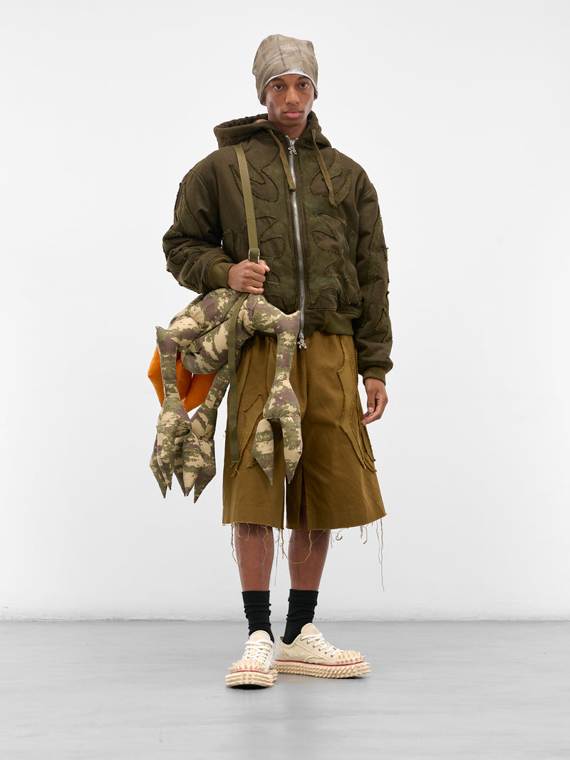 Khaki Graphic Antler Winter Hoodie (YAW25-DO-HOOD-KHAKI)