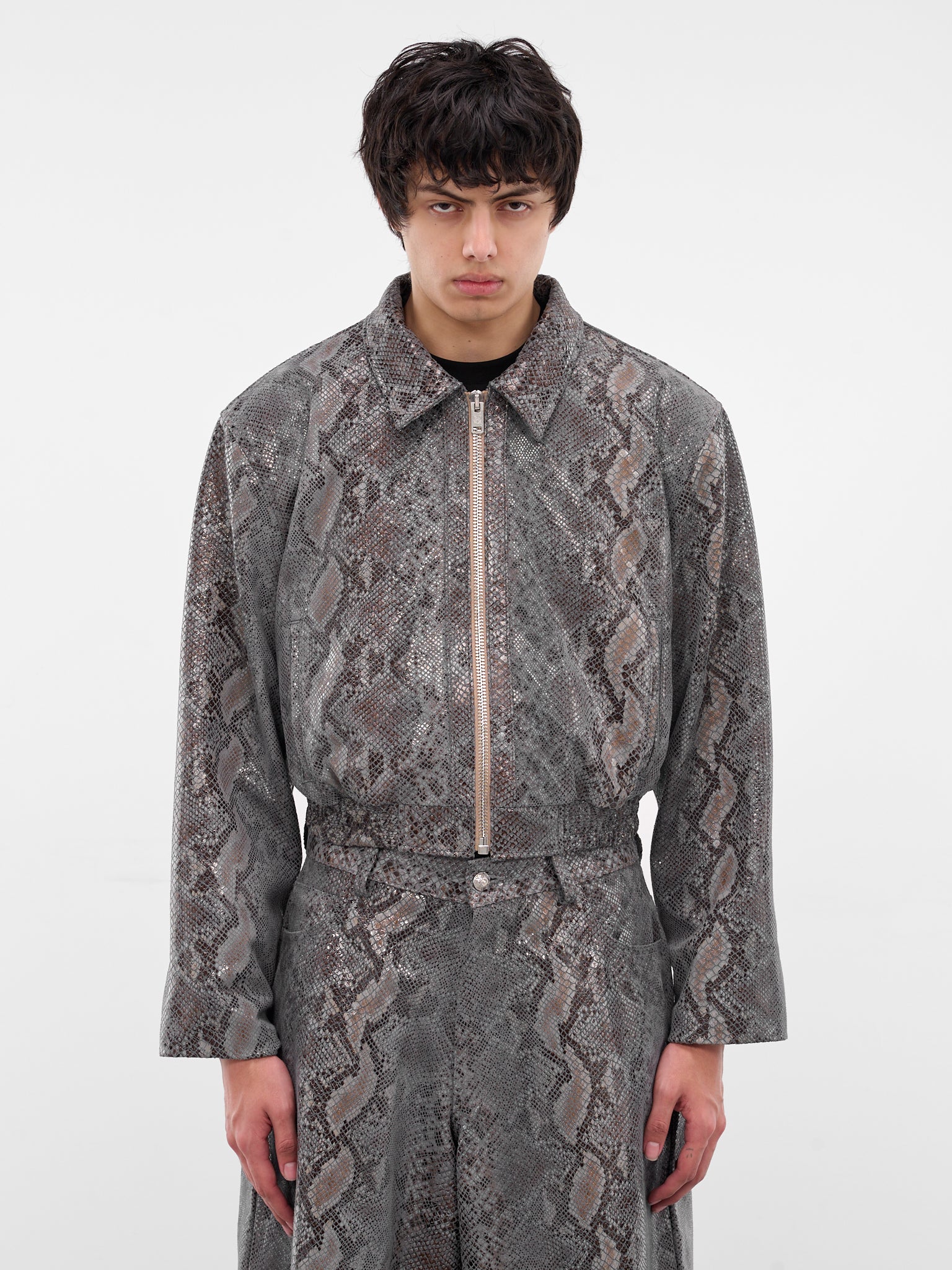 Year Of The Snake Leather Jacket (YEAR-OF-THE-SNAKE-COW-HYDE-WHI)