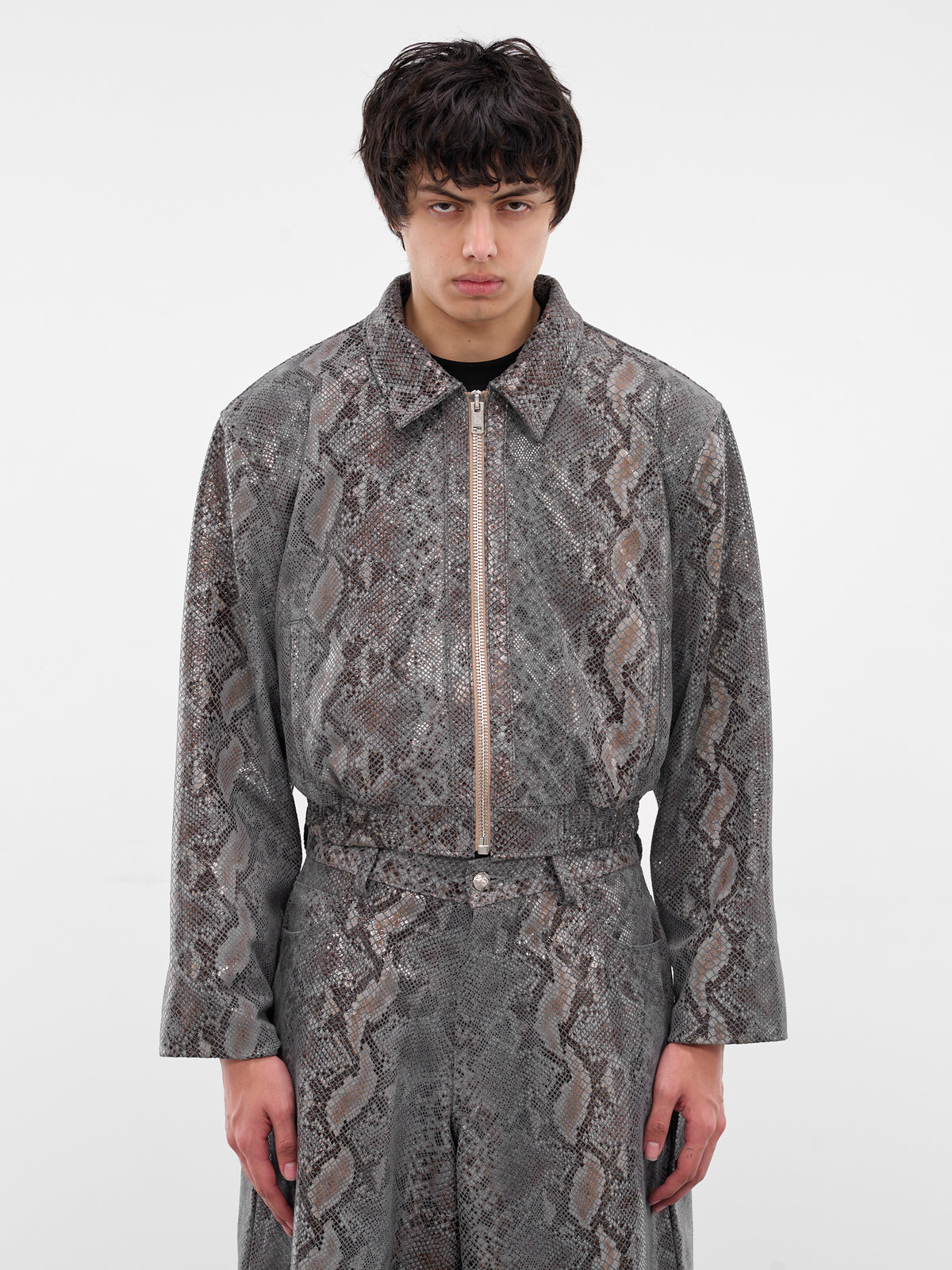 Year Of The Snake Leather Jacket (YEAR-OF-THE-SNAKE-COW-HYDE-WHI)