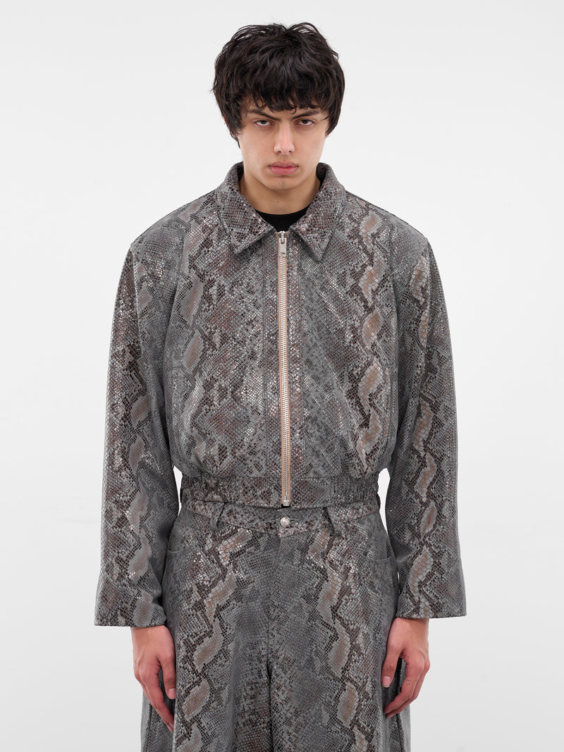 Year Of The Snake Leather Jacket (YEAR-OF-THE-SNAKE-COW-HYDE-WHI)