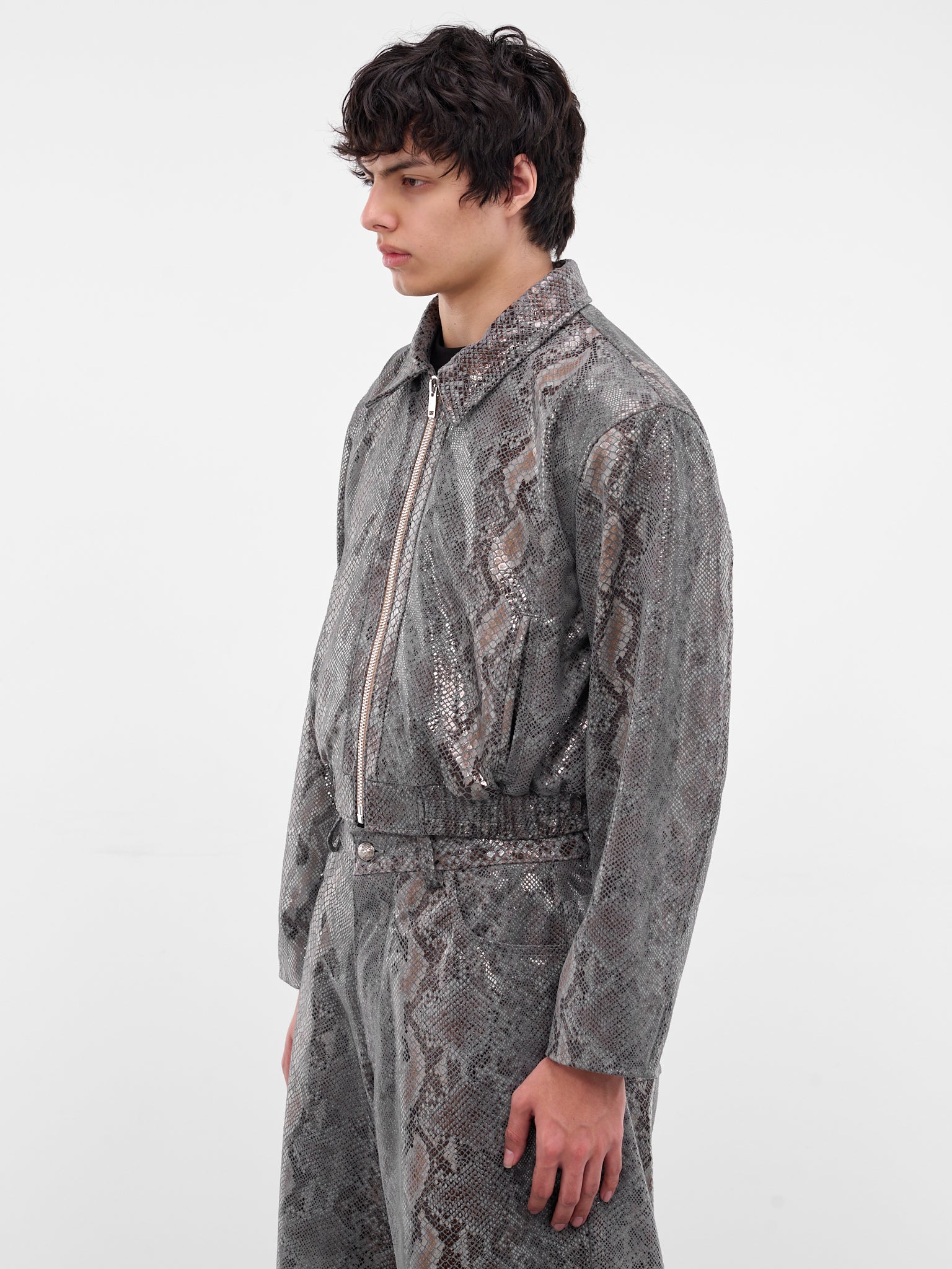 Year Of The Snake Leather Jacket (YEAR-OF-THE-SNAKE-COW-HYDE-WHI)