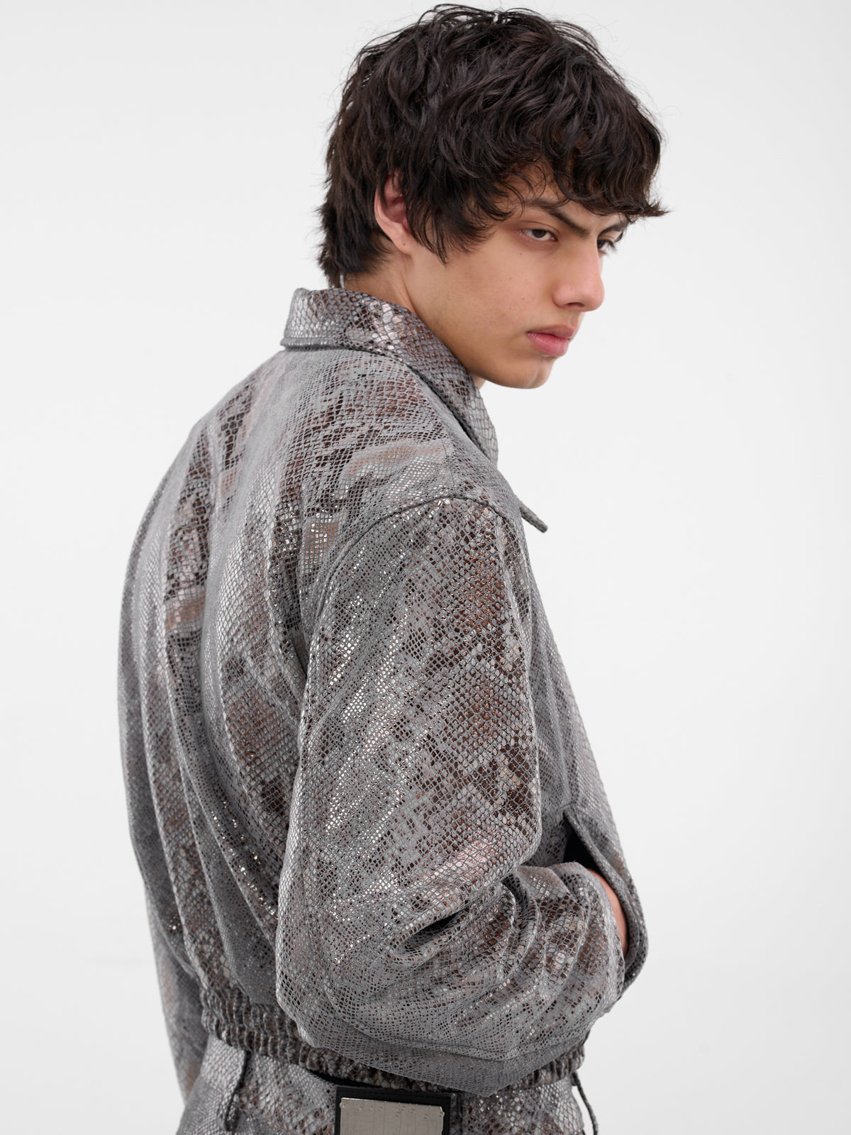 Year Of The Snake Leather Jacket (YEAR-OF-THE-SNAKE-COW-HYDE-WHI)