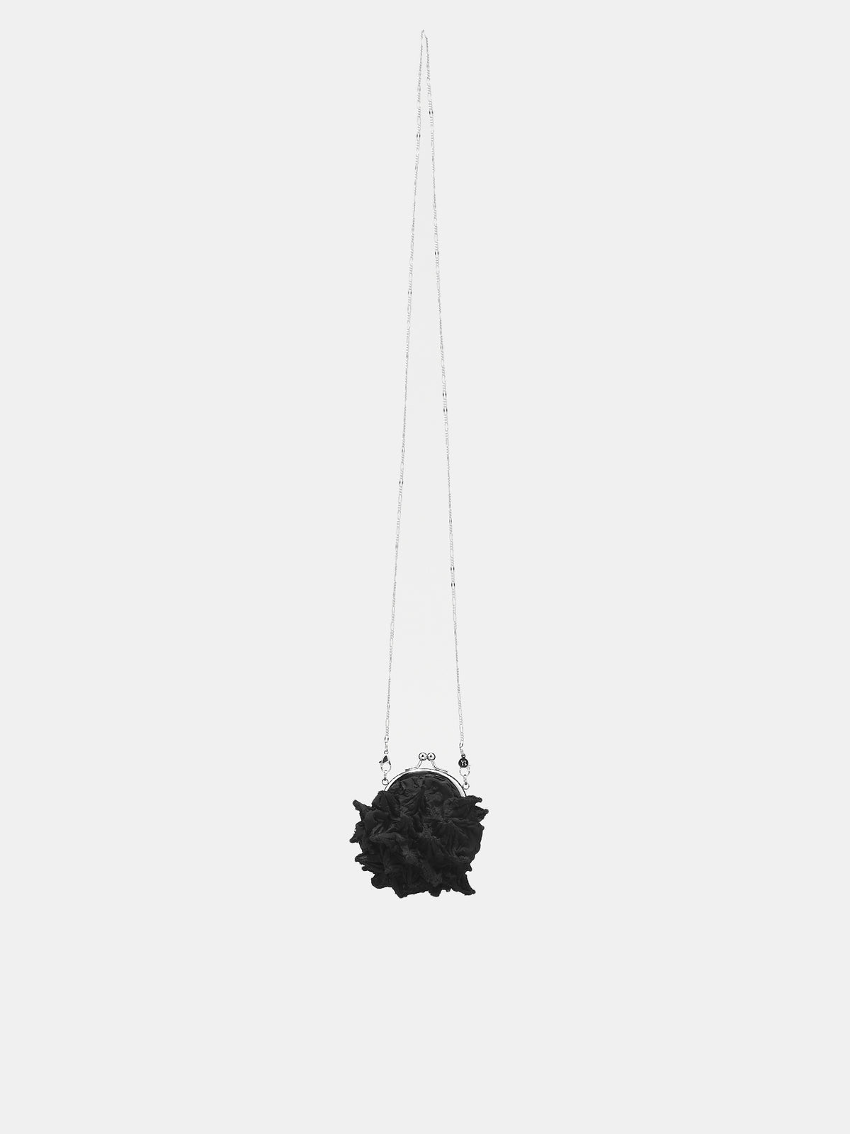 Shibori Chiffon Purse (YJ-A06-990-1-BLACK)