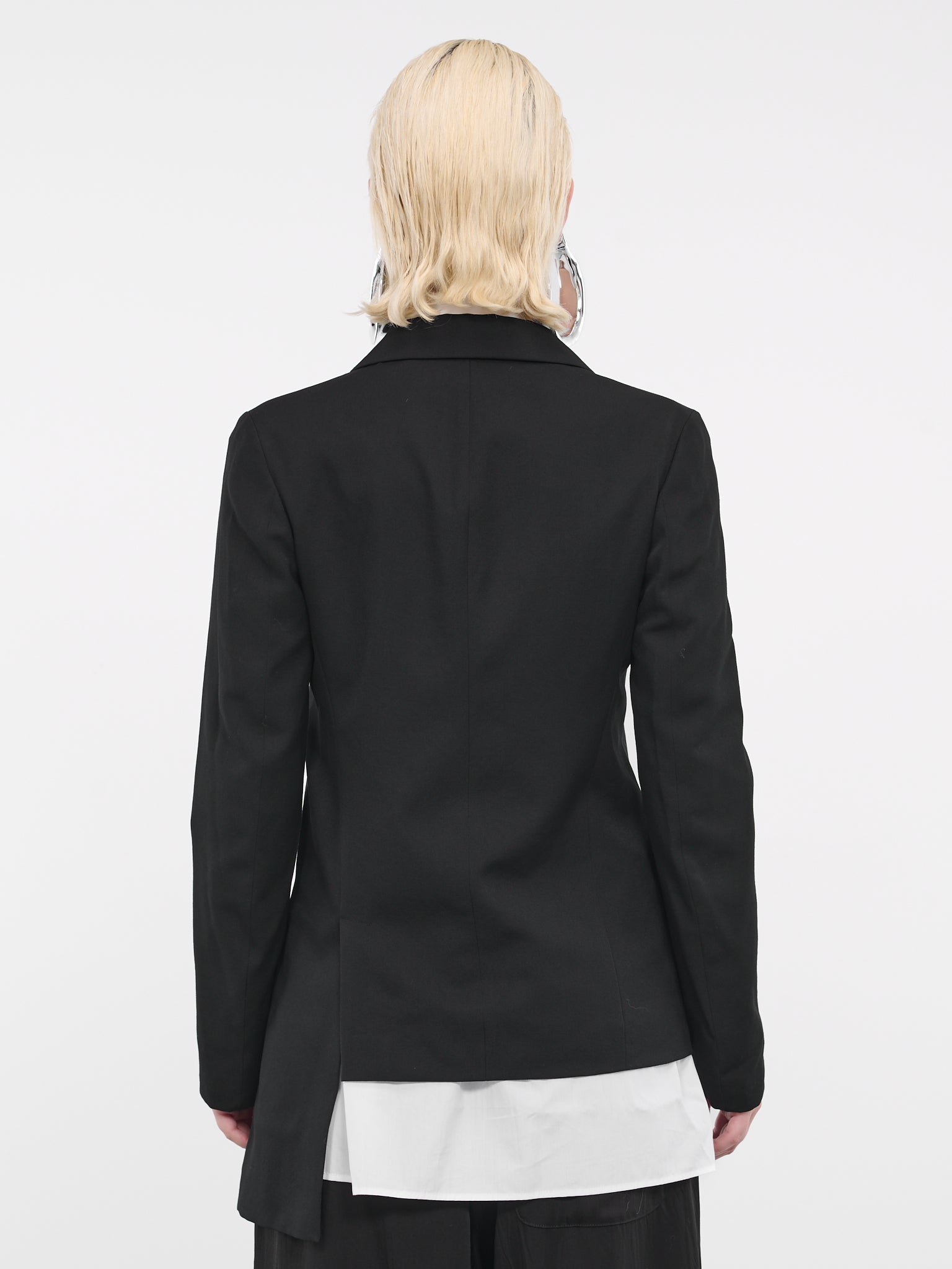 Gabardine Slit Suit Jacket (YJ-J11-100-BLACK)