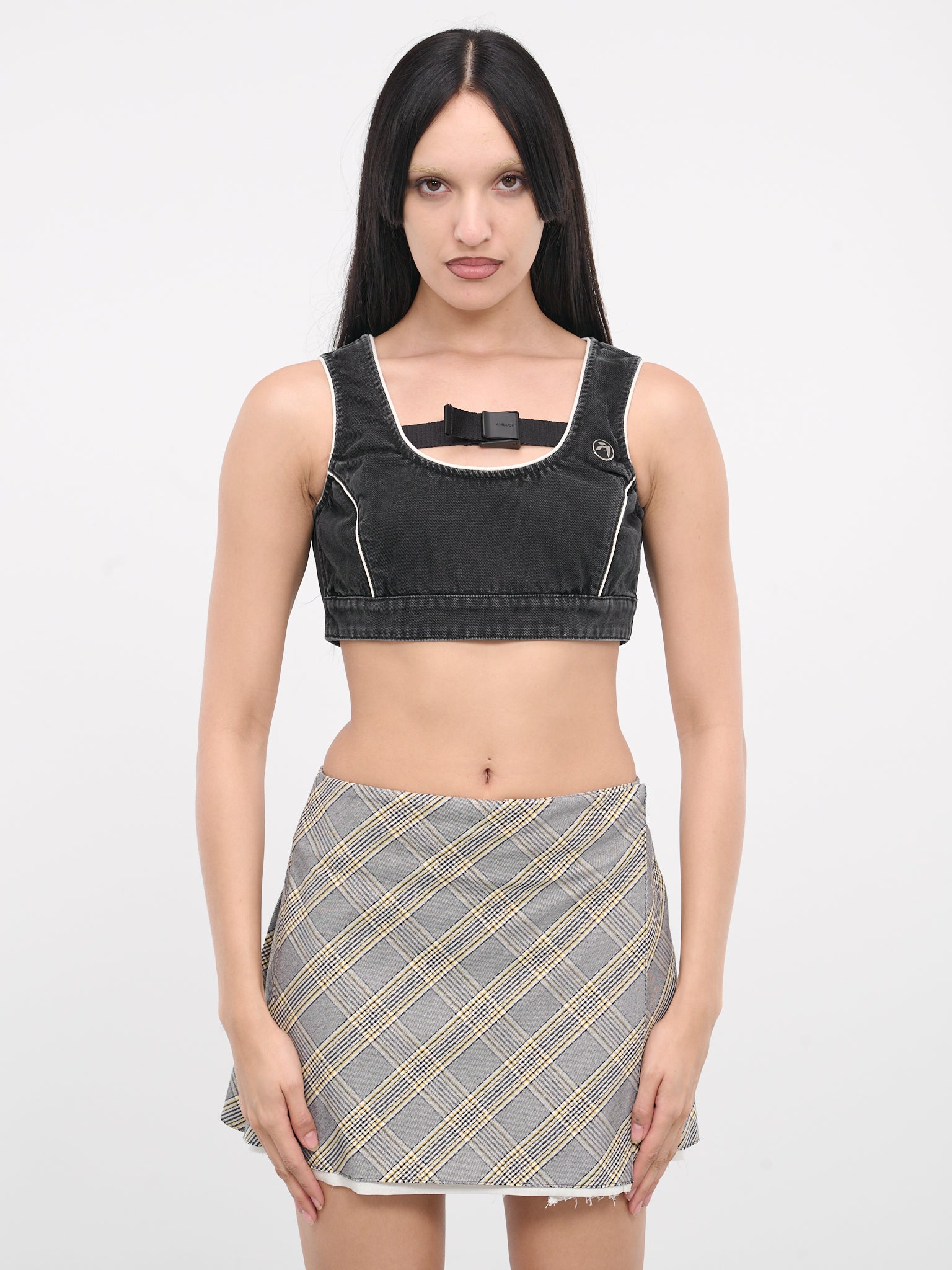 Denim Bra Top (YP001DEN0011100-BLACK)